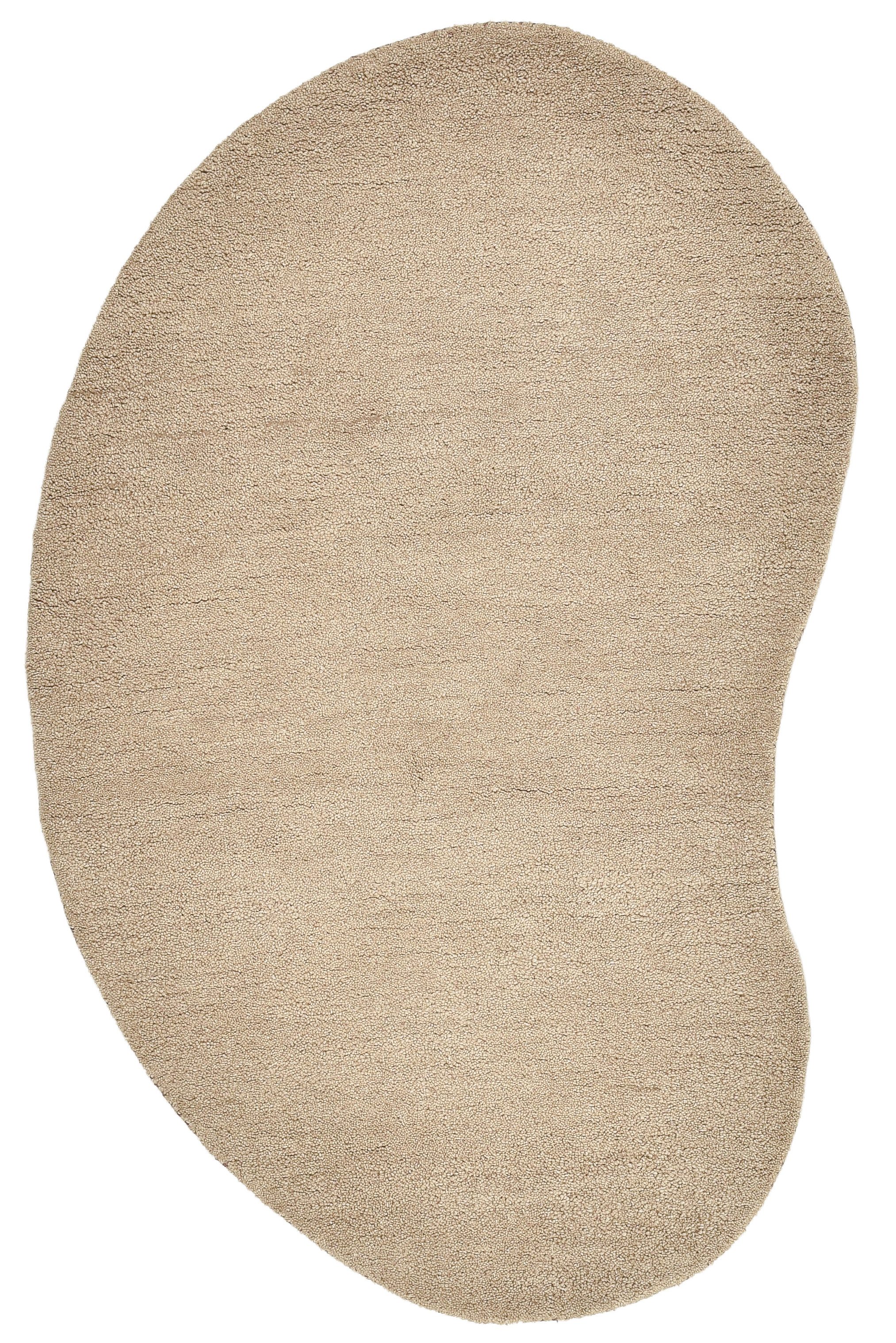THEKO Wollen kleed Gabbeh uni, Handgeweven vloerkleed, mêlee, zuivere wol, met de hand geweven