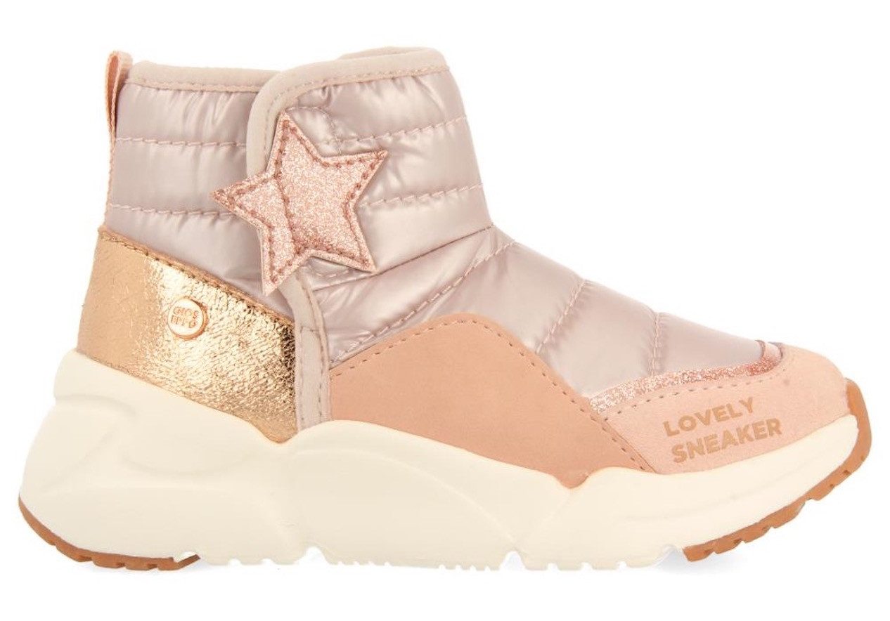 Gioseppo Winterlaarzen POLGAR Plateau laarzen, klittenlaarzen, chunky sneakers met ster in roségoudkleur