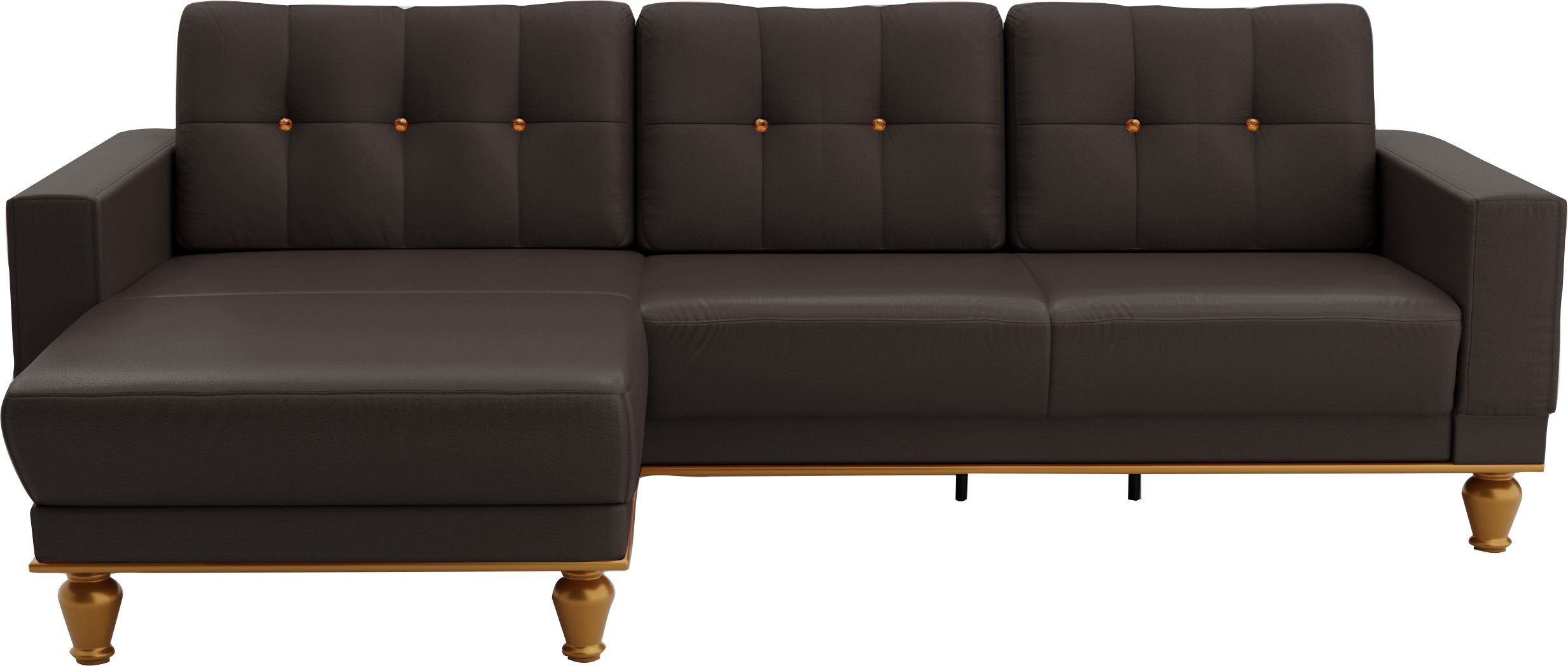 sit&more Hoekbank Orient 5 L-vorm met strassteentjes, naar keuze met slaapfunctie en bedkist