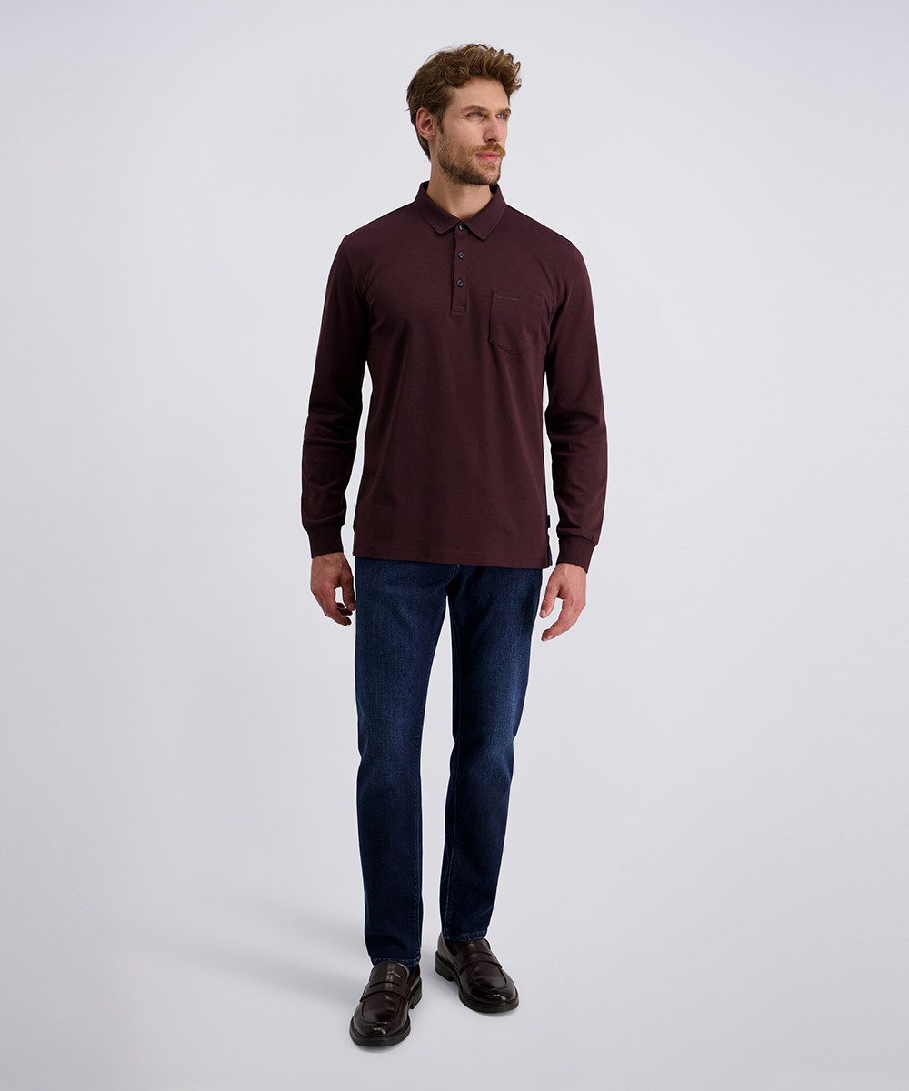 Pierre Cardin Poloshirt met lange mouwen