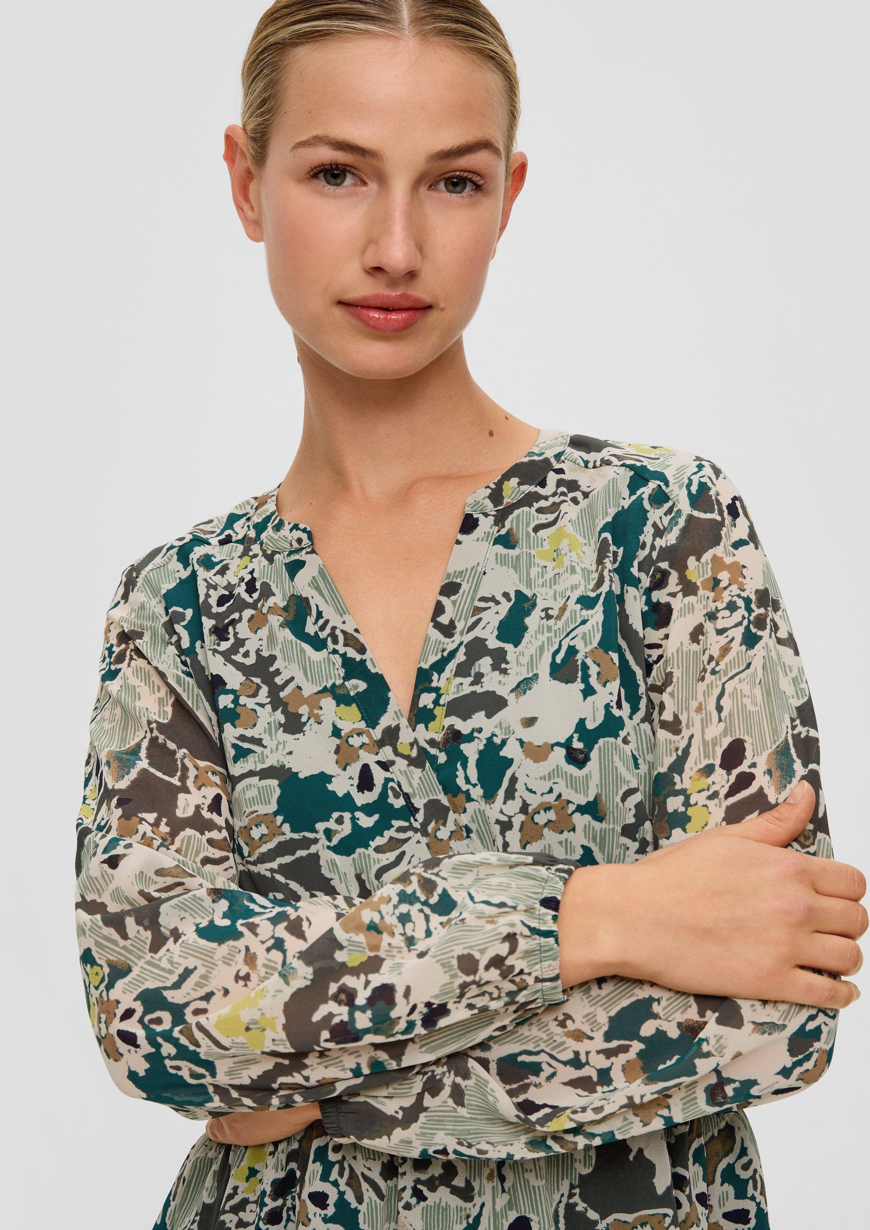 s.Oliver Blouse met lange mouwen met v-hals