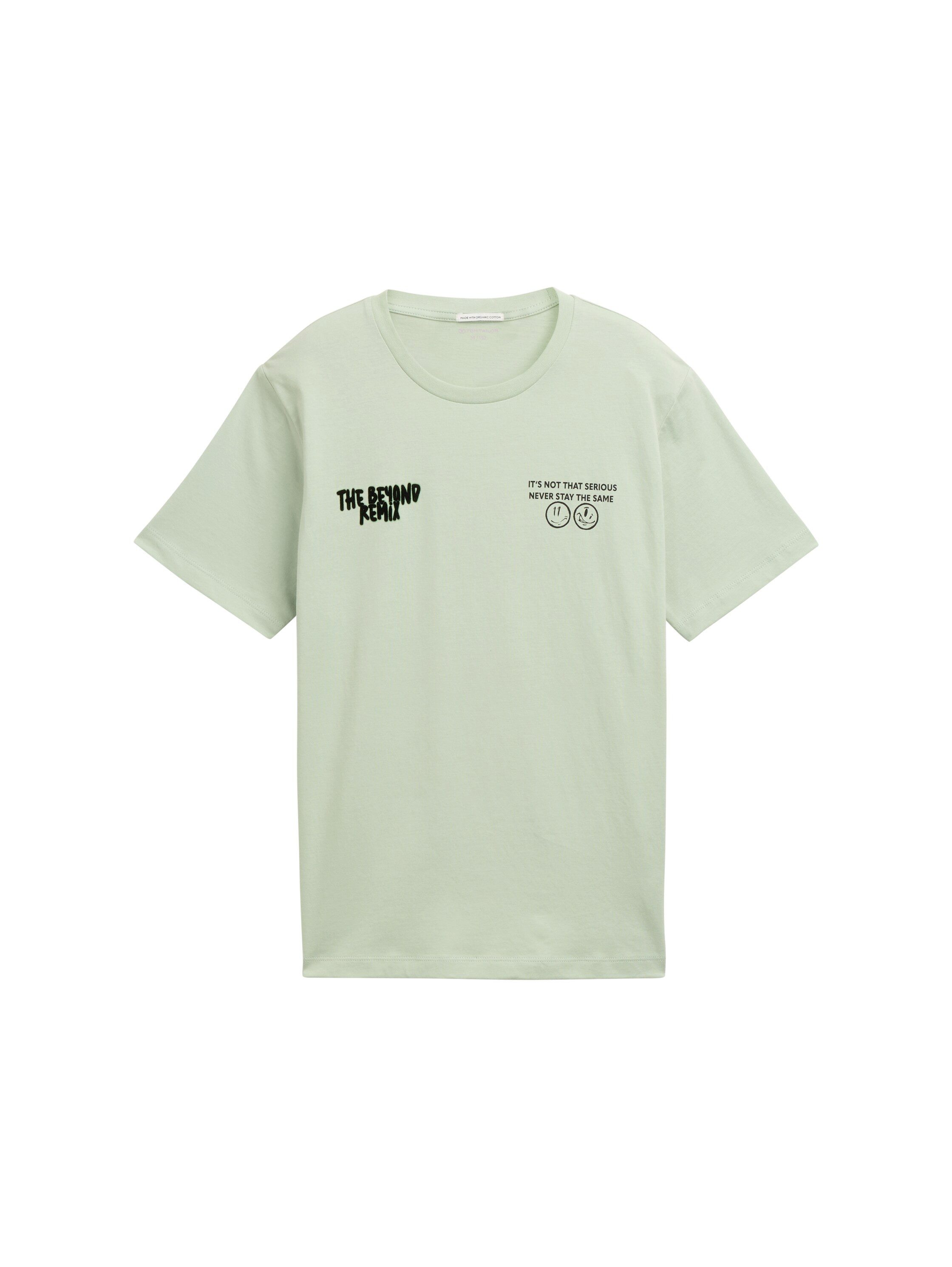 Tom Tailor T-shirt met voor- en achterkant print jongens t-shirts maat 152 groen