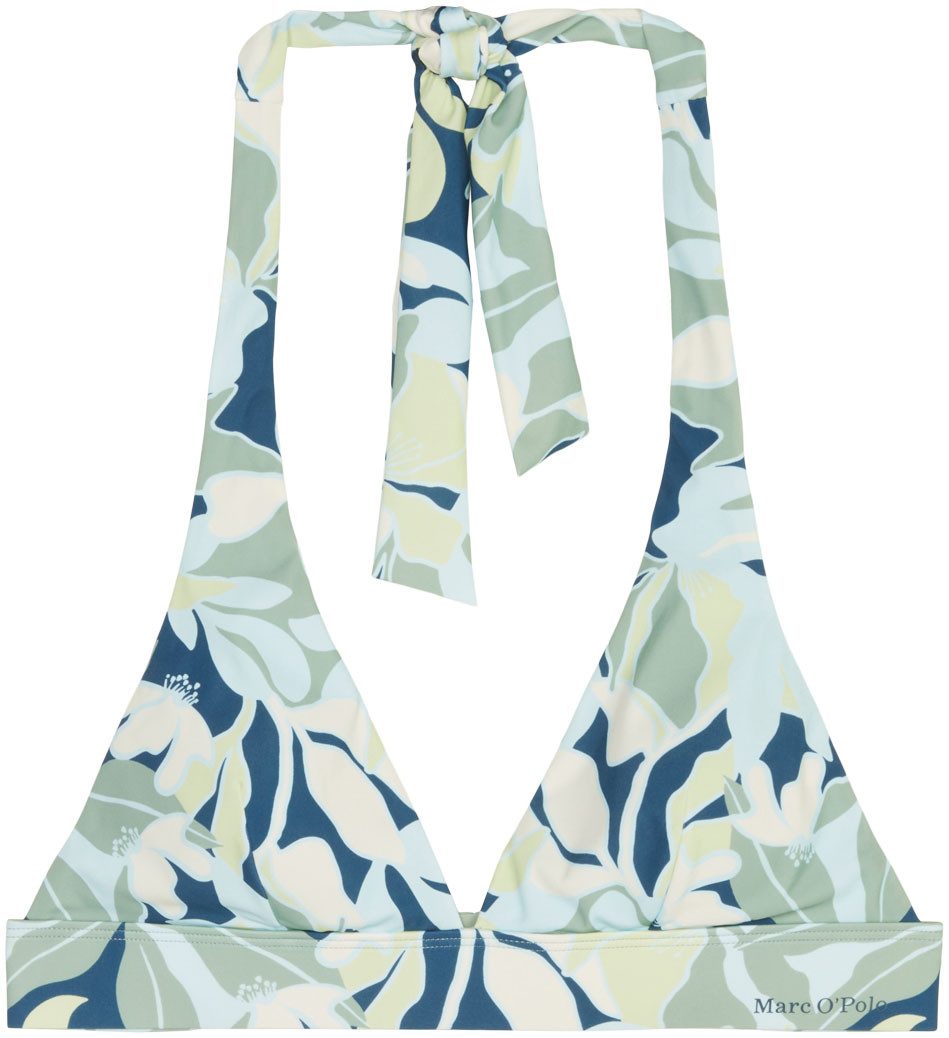 Marc O'Polo Triangel-bikinitop Multi Floral met stijlvolle halternek-sluiting