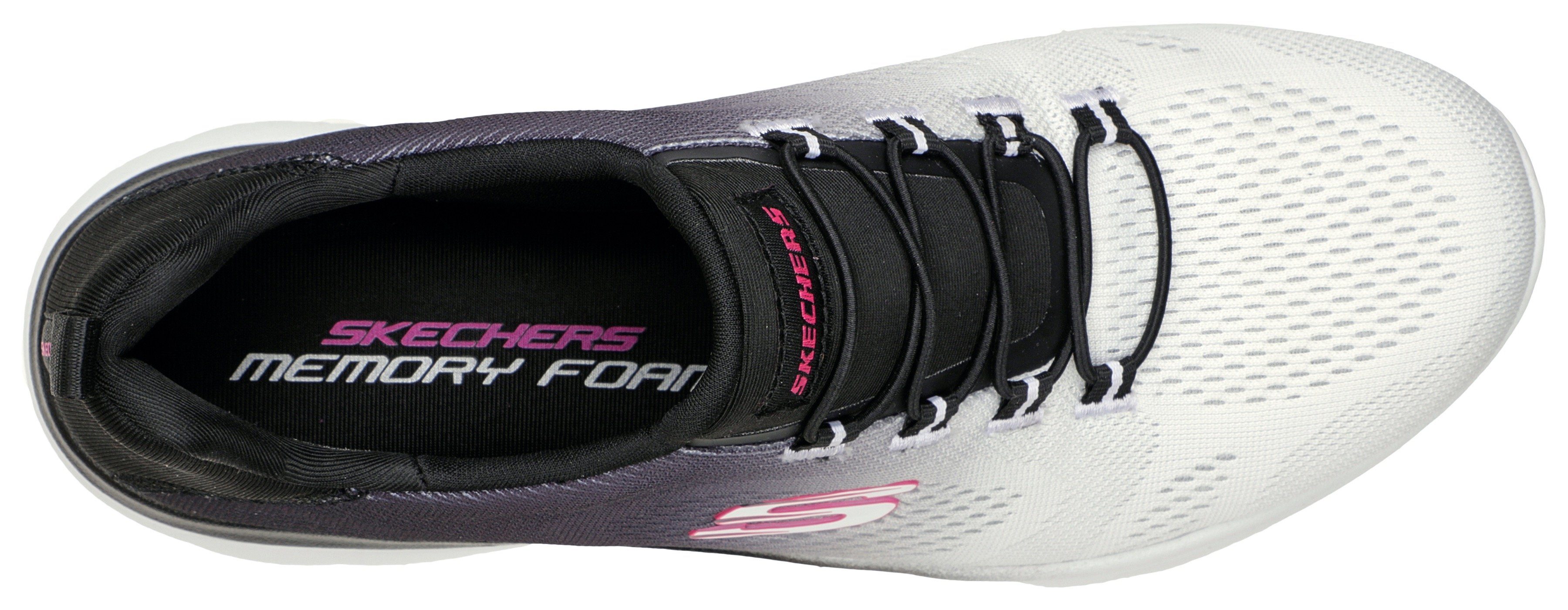 Skechers Slip-on sneakers SUMMITS BRIGHT CHARMER Instapschoen, slipper, vrijetijdsschoen met mooie kleurverloop