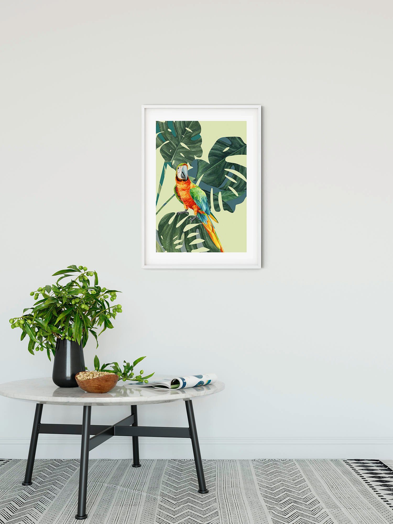 Komar Wanddecoratie Green-Winged Macaw Wanddecoratie - zonder lijst (1 stuk)