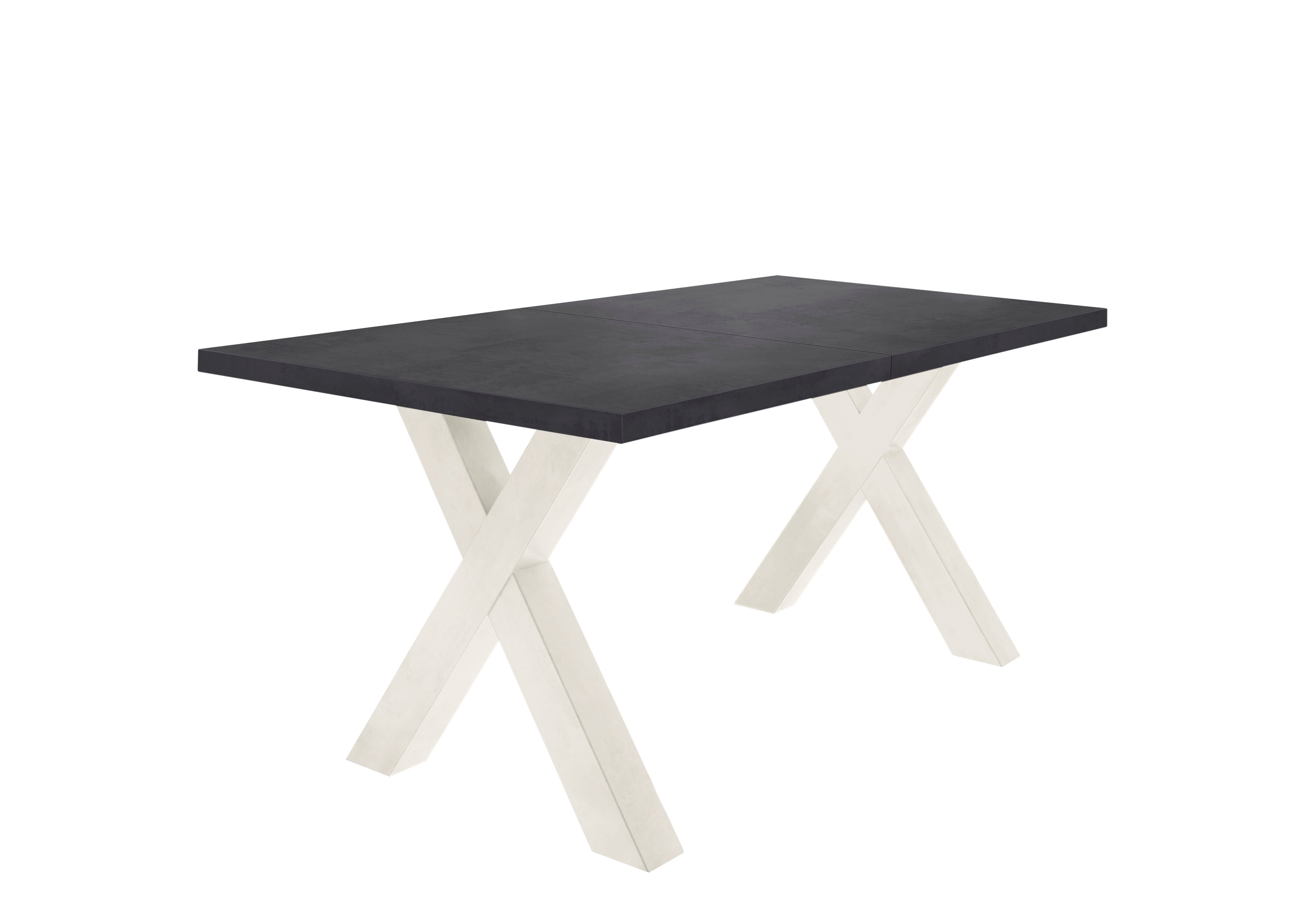 Mäusbacher Eettafel Mister TOPSELLER! met lade (160-210 cm), frame in x-model eettafels wit