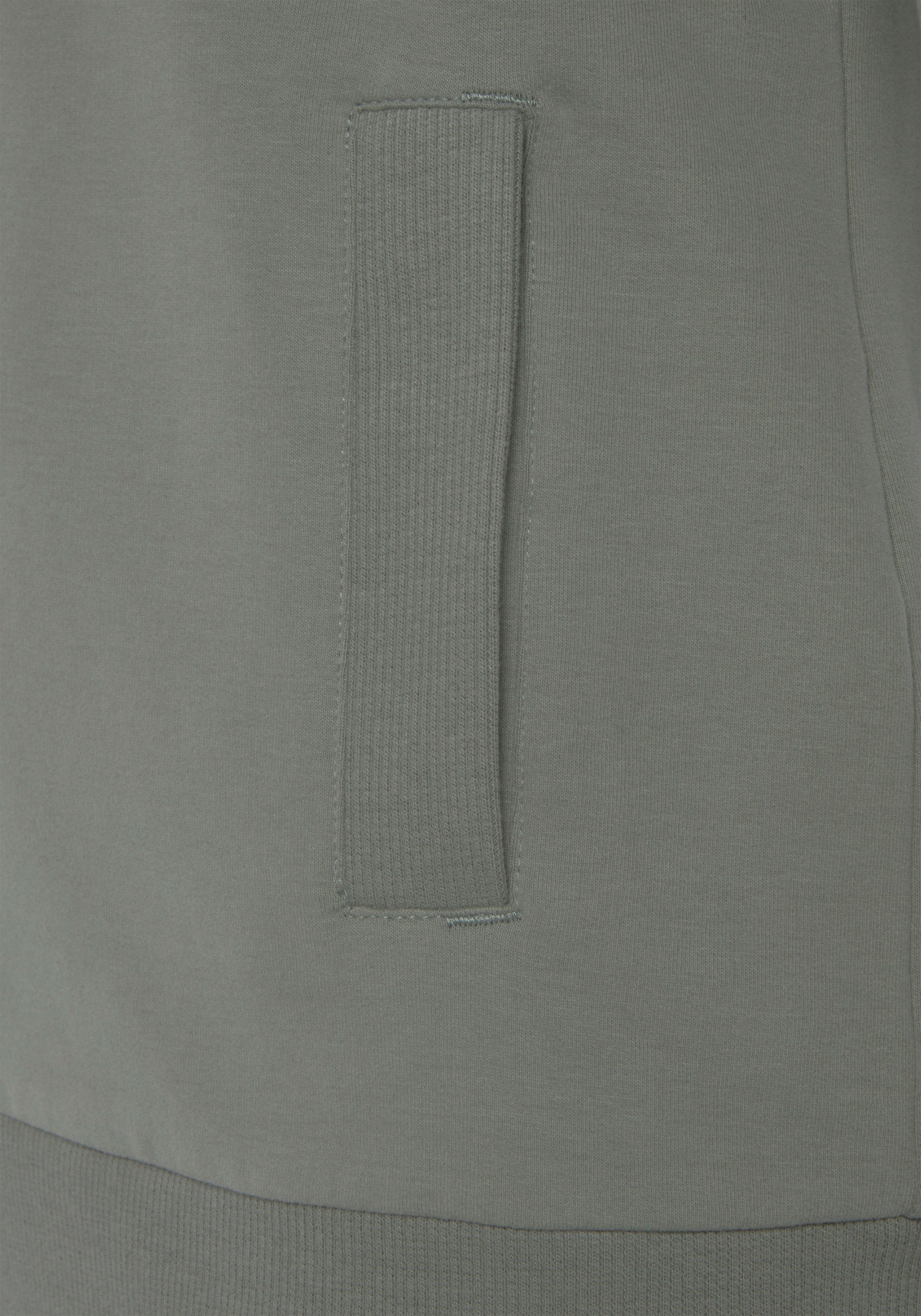 Elbsand Sweatvest Alvis met logoprint op de kraag, comfortabele vrijetijdjack