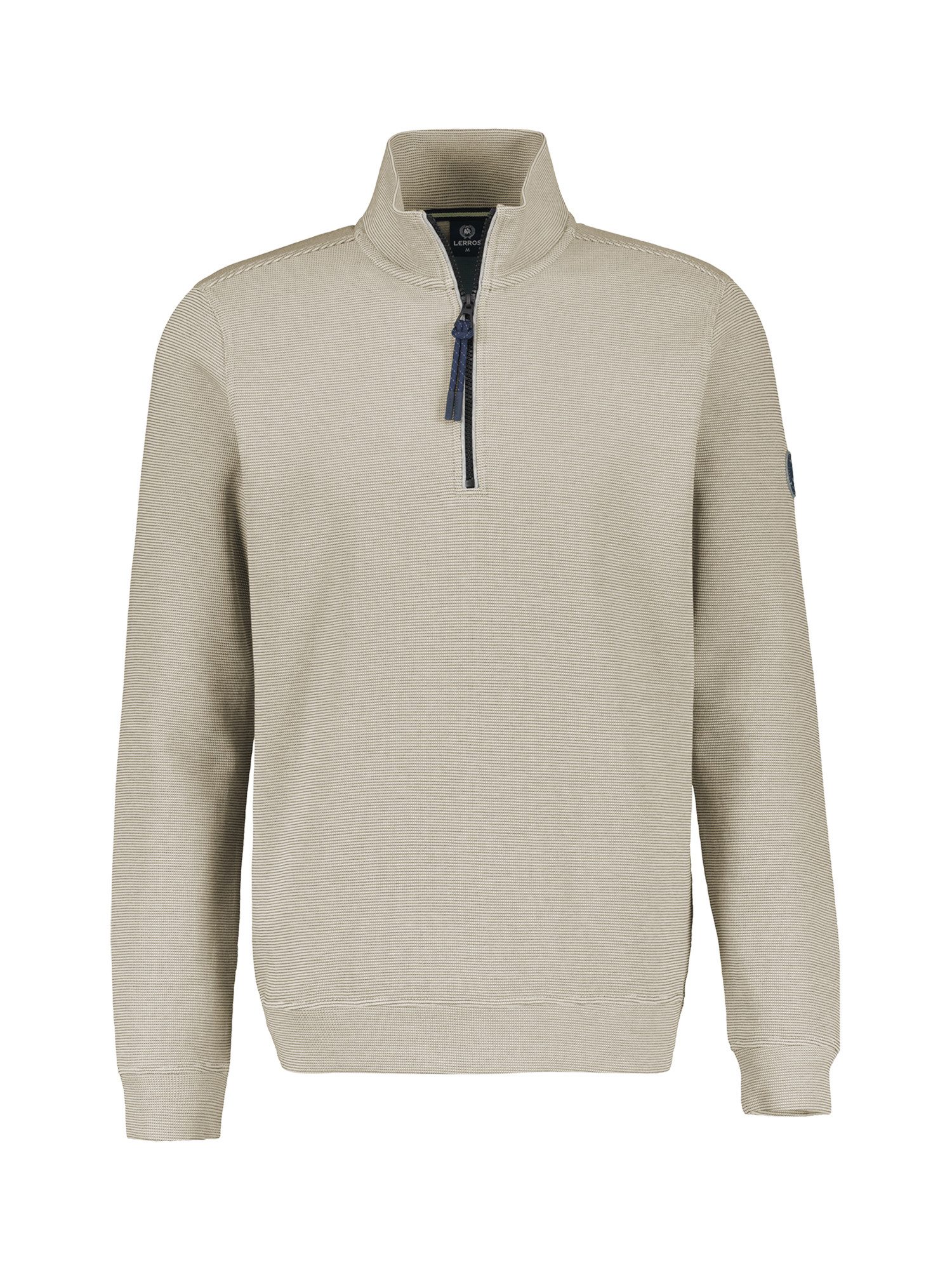 Lerros Sweatshirt LERROS effen brei troyer voor heren