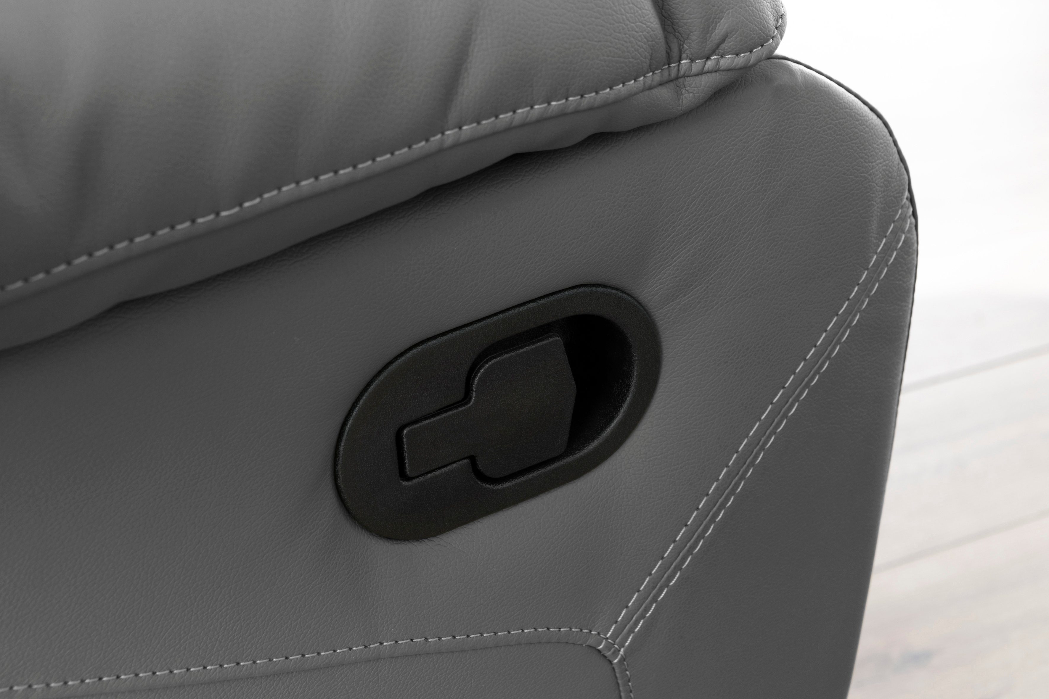 Home affaire Relaxfauteuil Lannilis met ligfunctie, tv-stoel met handmatige of elektrische relaxfunctie, lichtgrijs