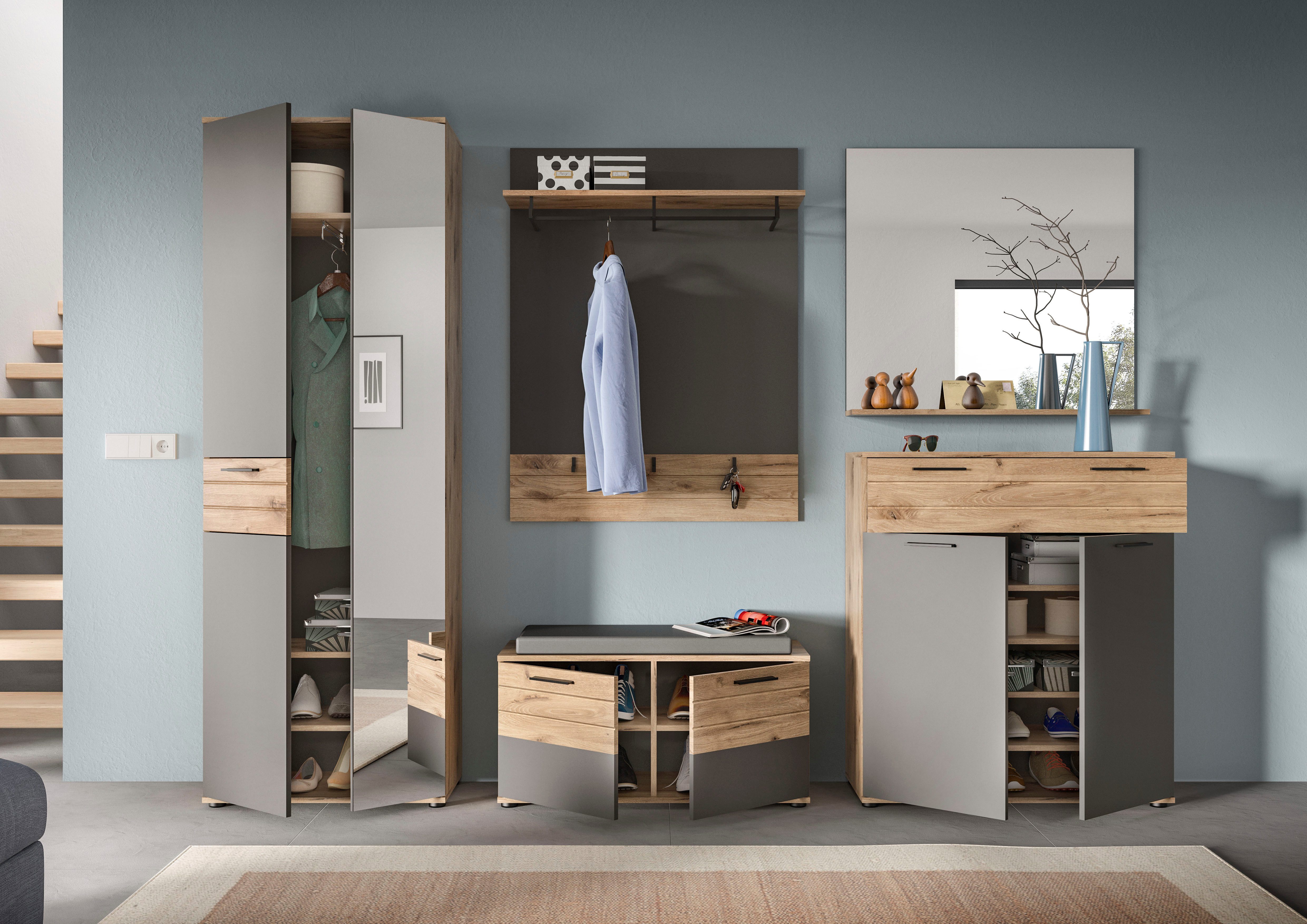 INOSIGN Garderobespiegel Riga, B x D x H ca.: 90 x 16 x 84 cm, 1 Plank