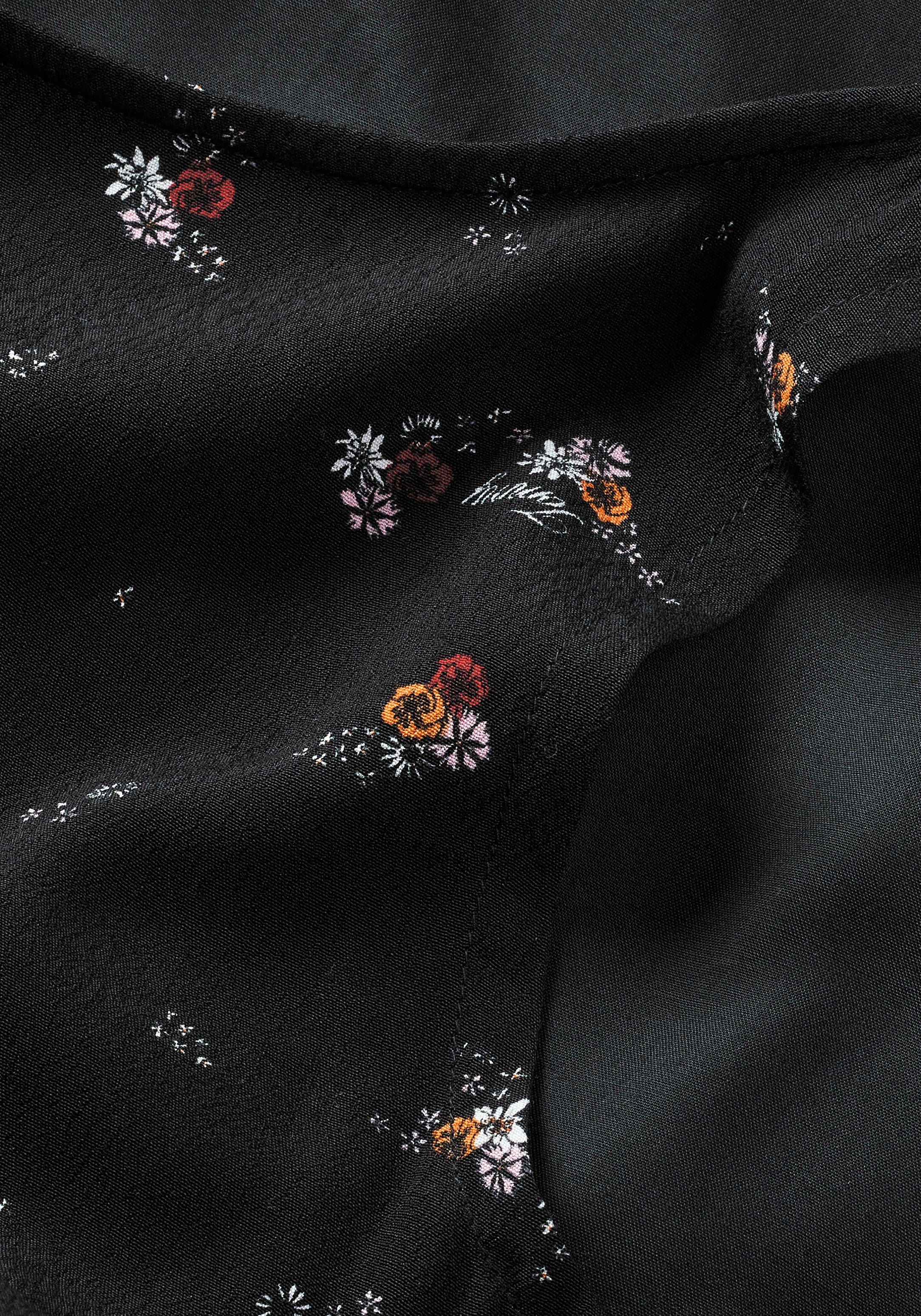 TOMMY JEANS Blousejurk TJW BLACK FLORAL RACER DRESS met bloemenprint modieuze racer vorm