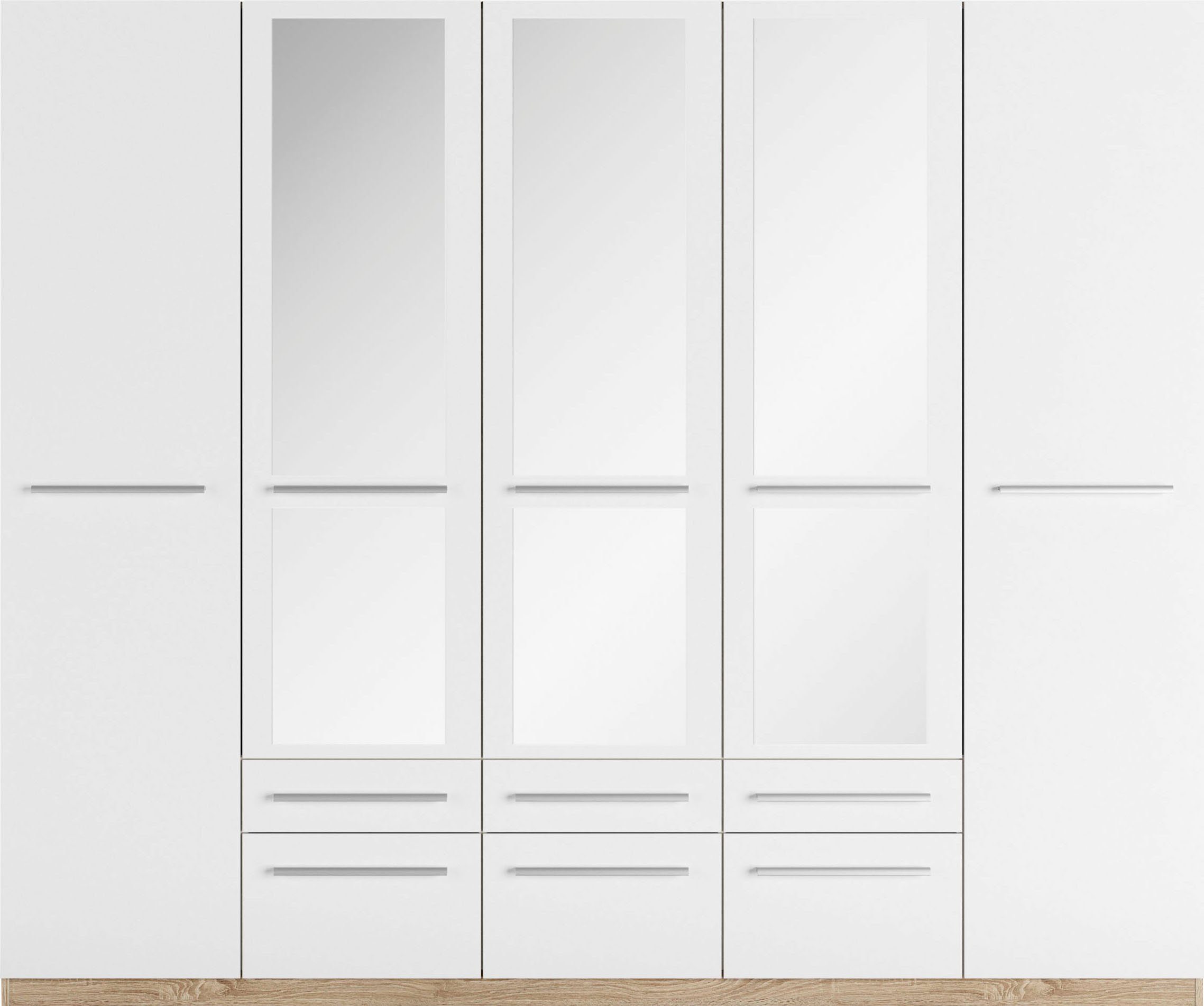 priess Kledingkast Kast garderobe waskast Barcelona in 5 breedtes veel opbergruimte, ruime lades, met spiegel, made in germany