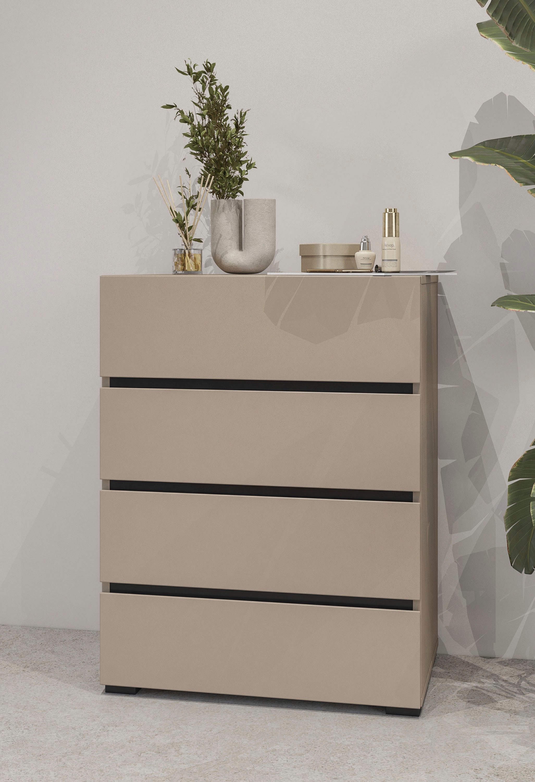 INOSIGN Kast Cross,Breedte 60 cm, moderne greeploze sideboard,4 lades