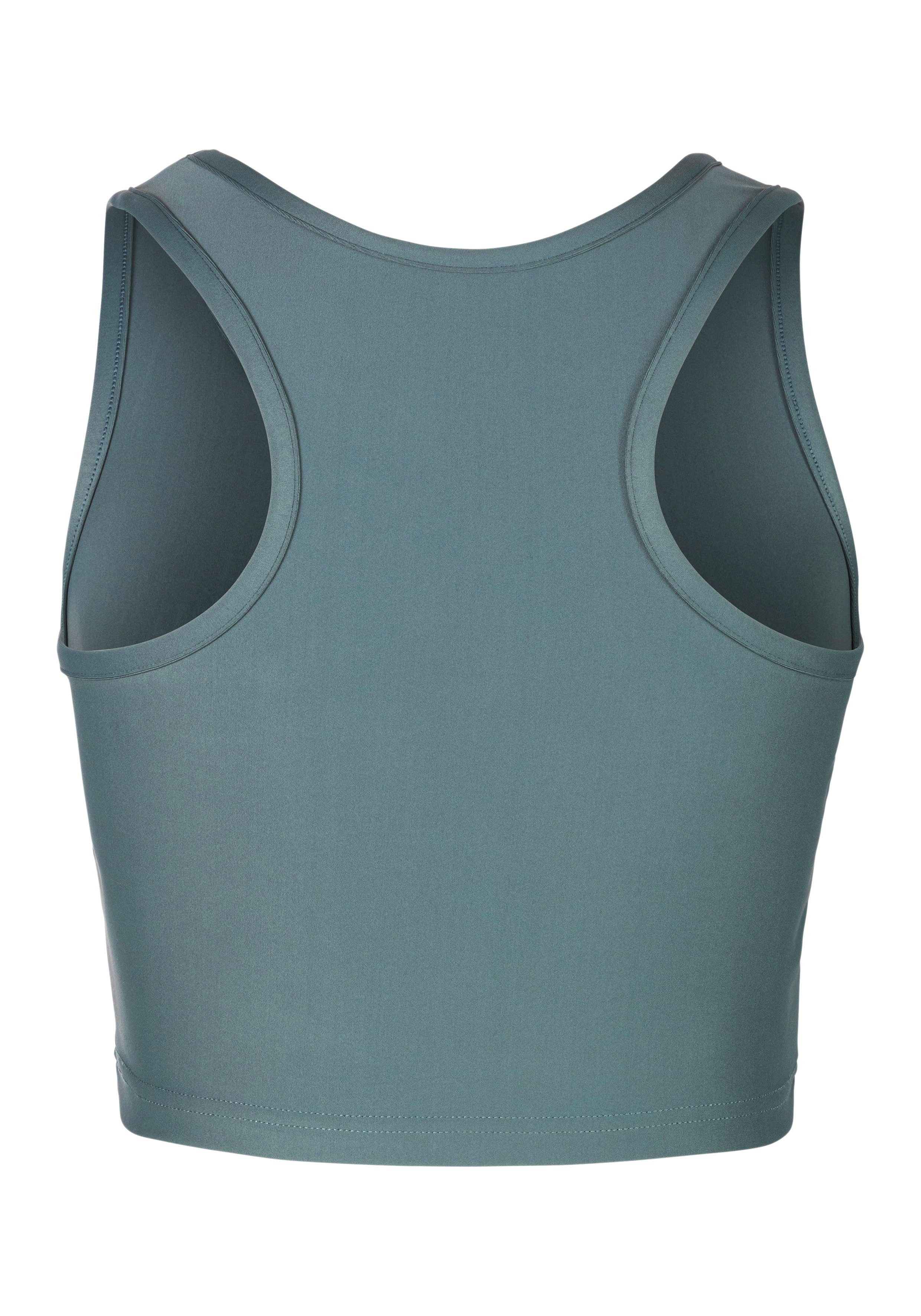 active by Lascana Crop-top Sporttop met racerback en logoprint