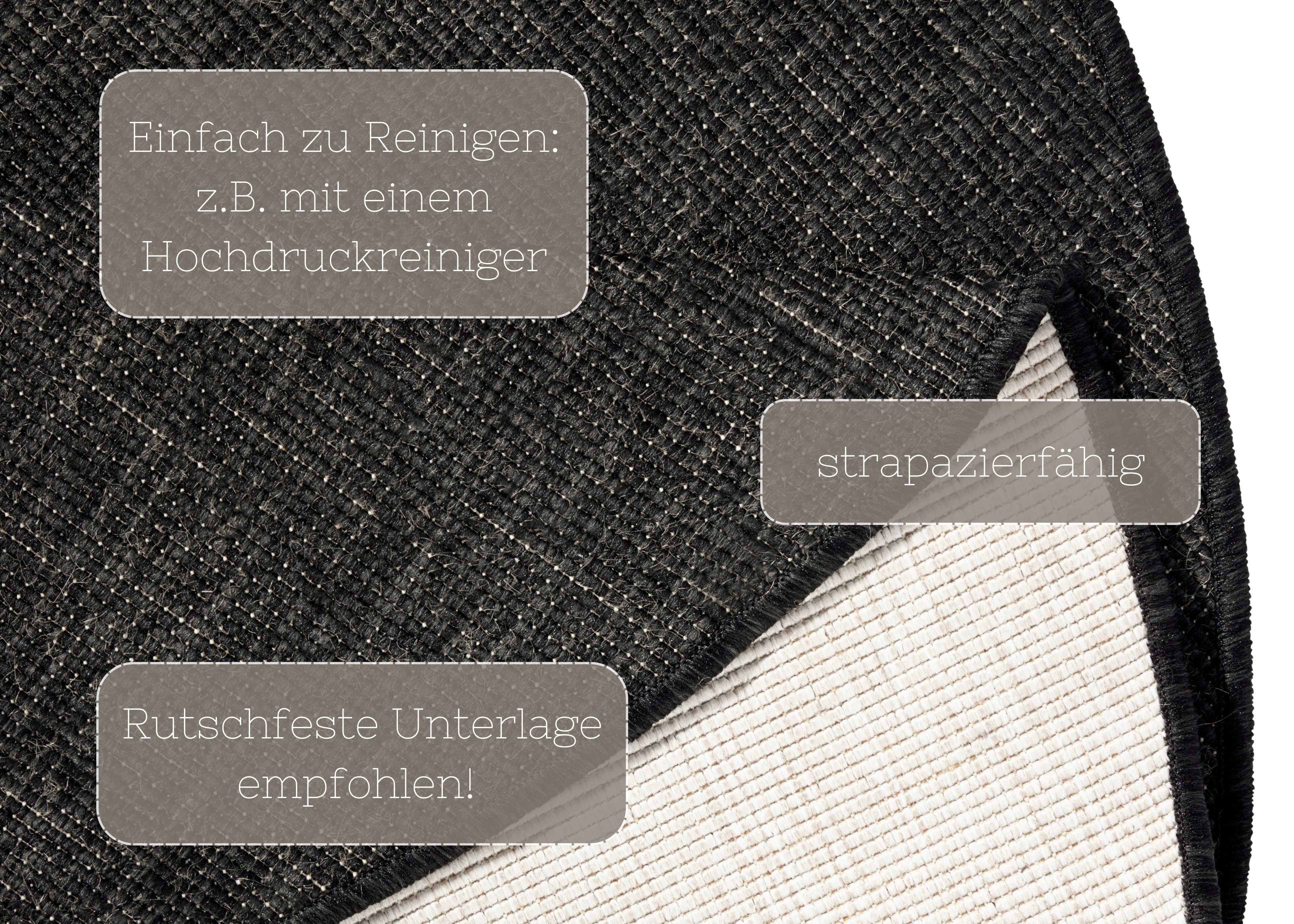 NORTHRUGS Vloerkleed Miami omkeerbaar tapijt Geschikt voor binnen en buiten, weerbestendig, balkon, tuin, woonkamer, waterbestendig