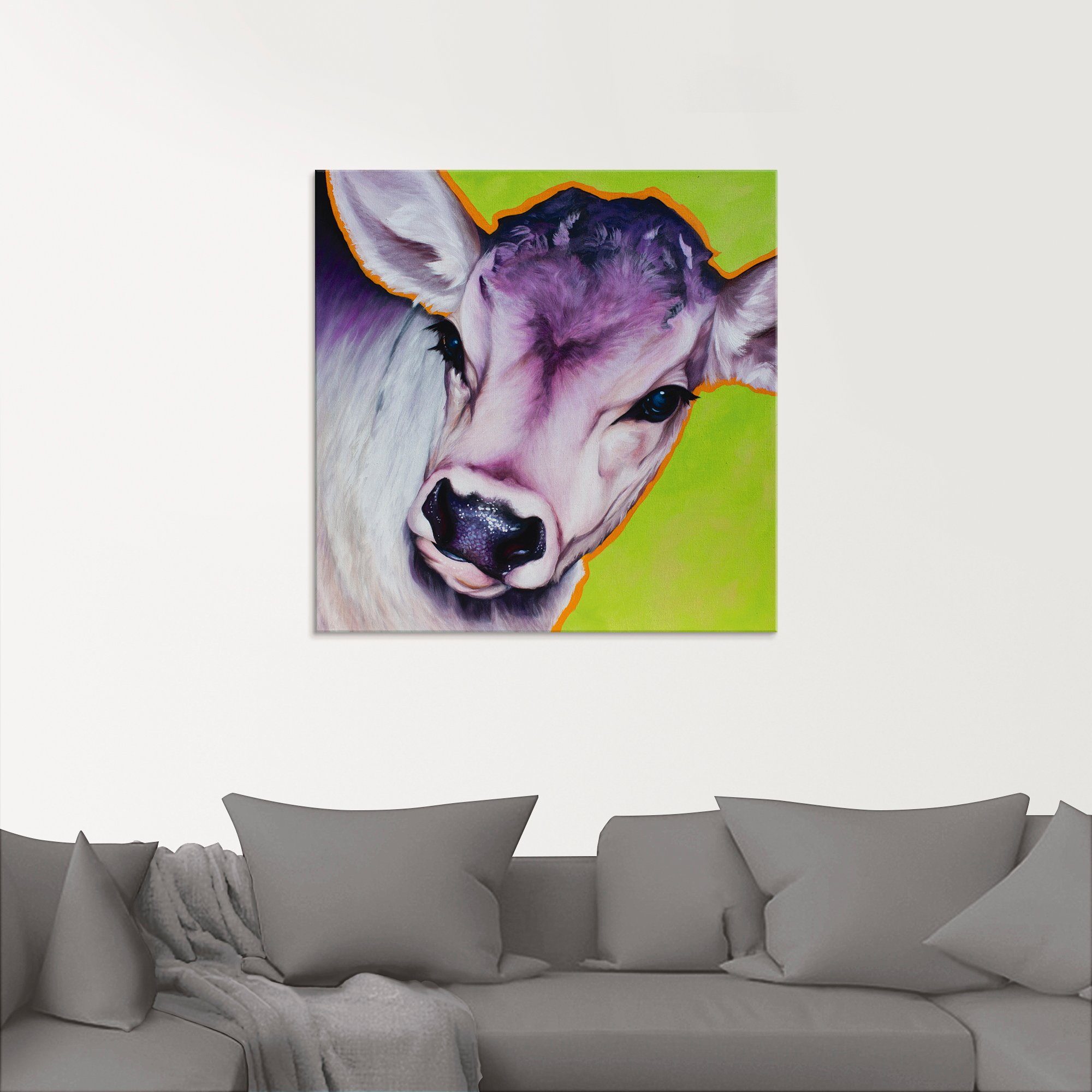 Artland Print op glas Koe Pretty Betty in verschillende maten
