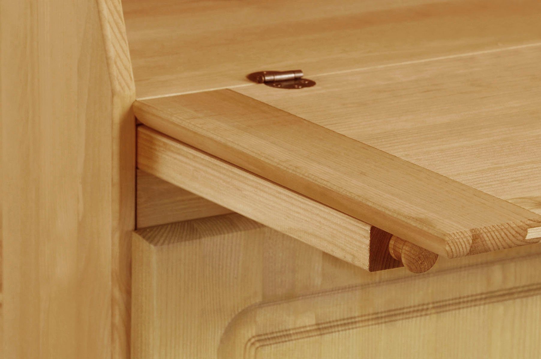 Home affaire Secretaire Mette, bureau in landhuisstijl, gemaakt van massief hout, breedte 82 cm