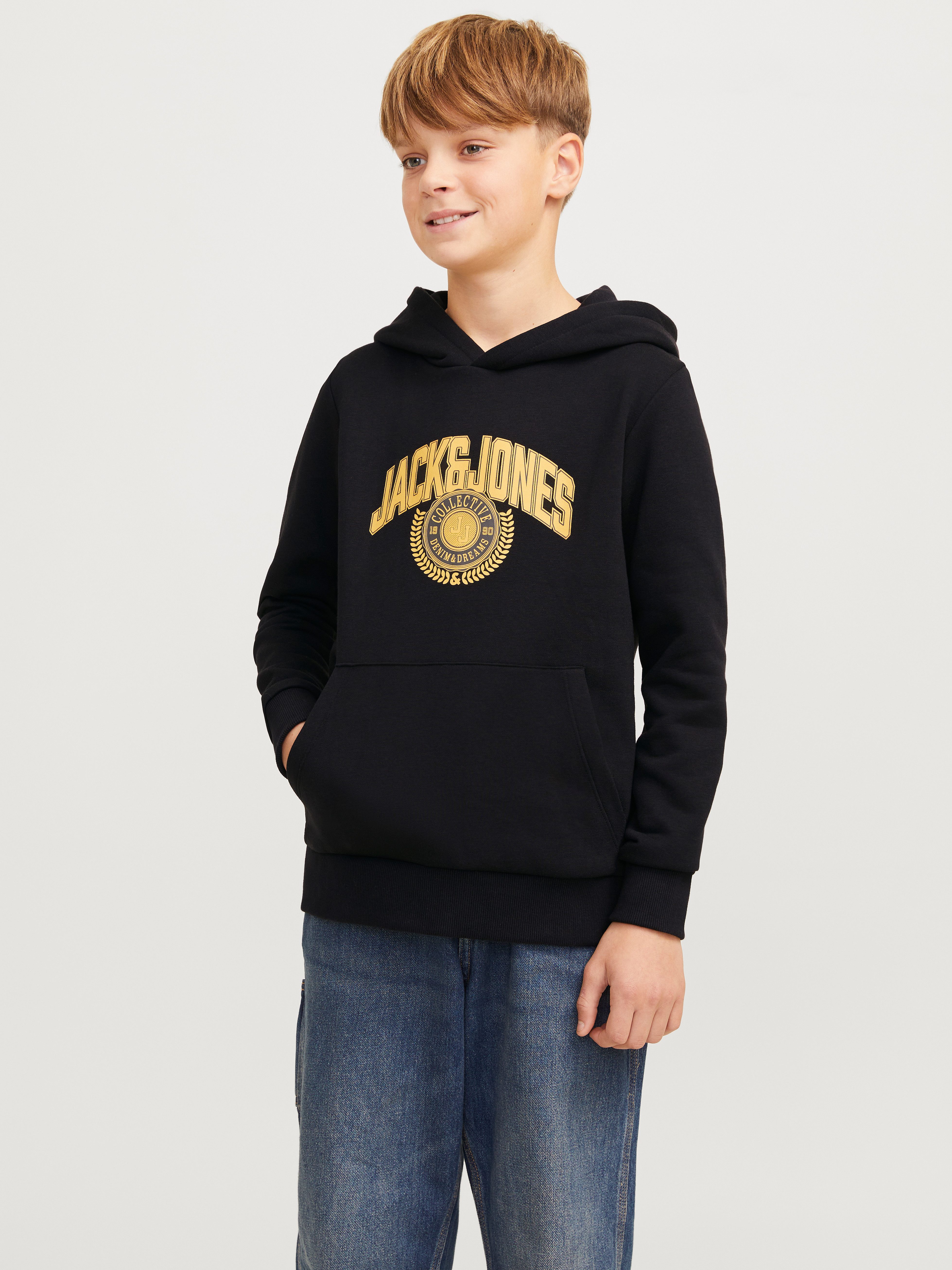 Jack & Jones Junior Hoodie JJKAM VARSITY BRANDING SWEAT HOOD JNR