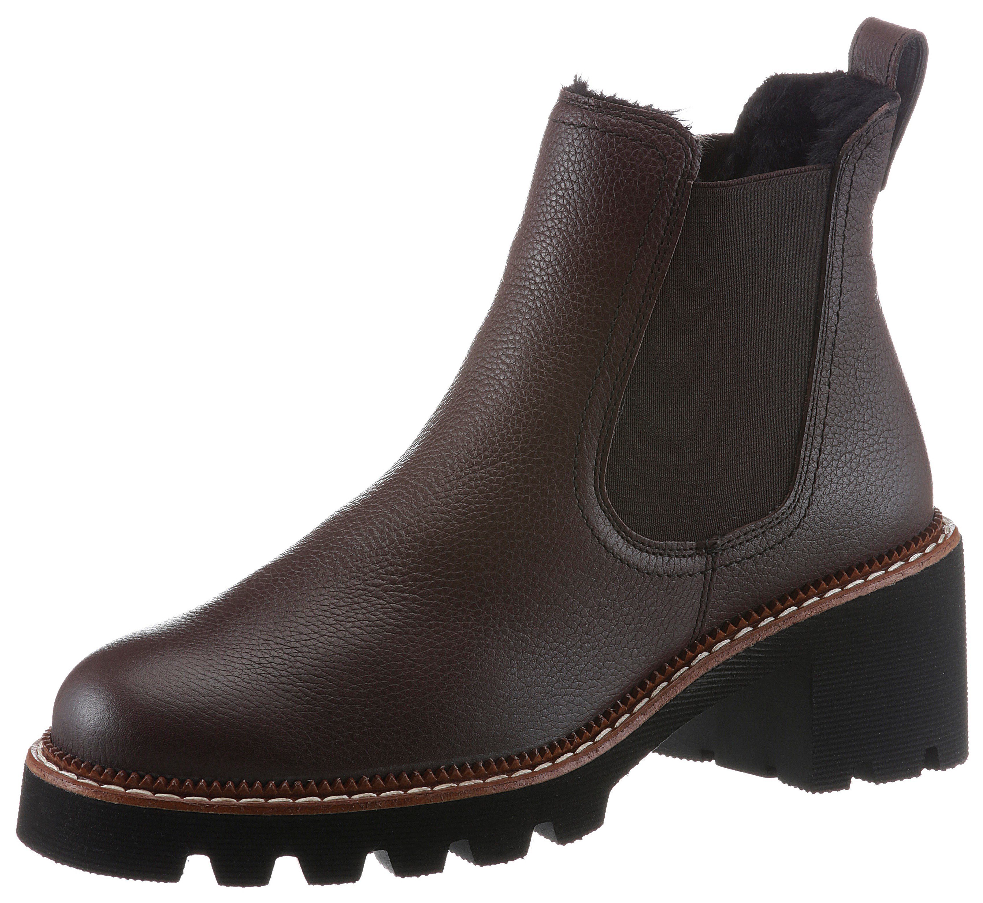 Paul Green Chelsea-boots winter ankle boots, block heel, with profile sole