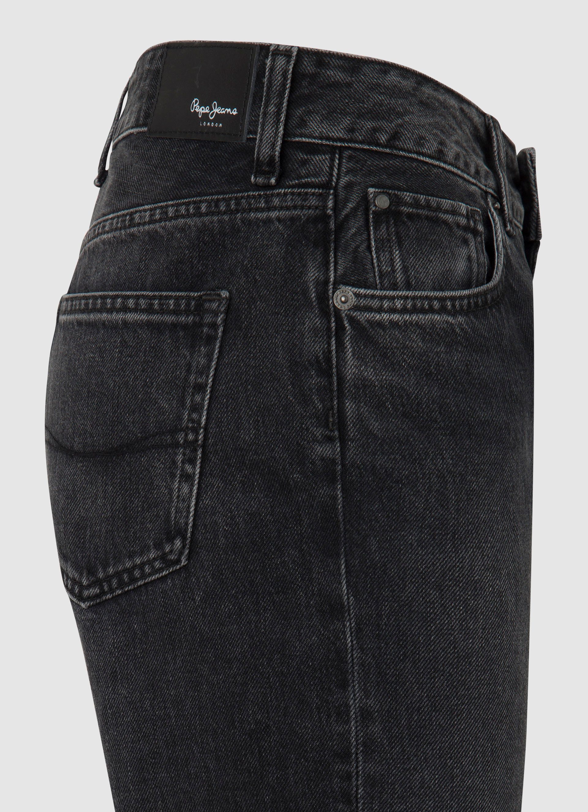 Pepe Jeans Straight jeans Met normale taille van robuust katoen-denim