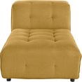 places of style chaise-longue hoskins met verstelbare hoofdsteun, bekleding grove structuurstof, module-bank geel