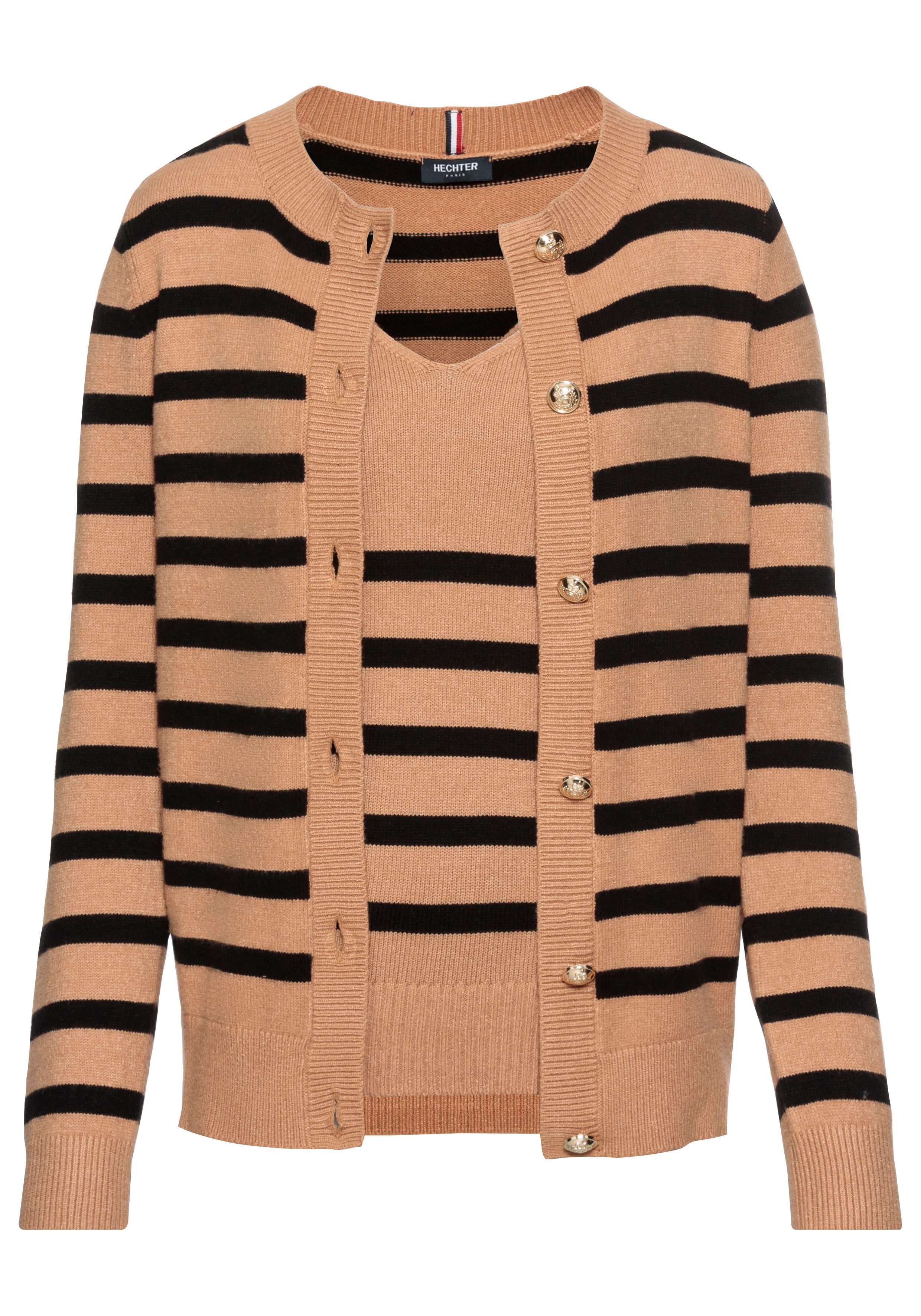 HECHTER PARIS Vest met contraststrepen - nieuwe collectie