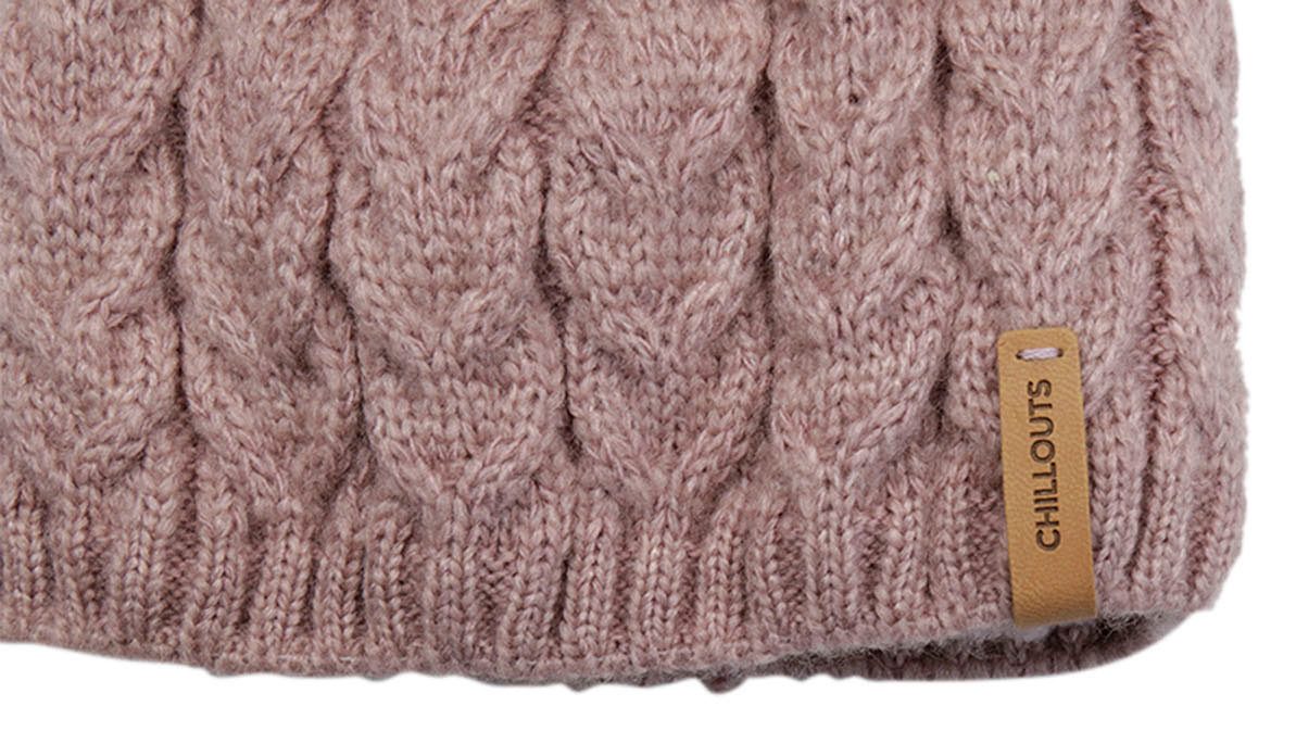 chillouts Muts met pompon Tabea Hat met afneembare kunstbont pompon