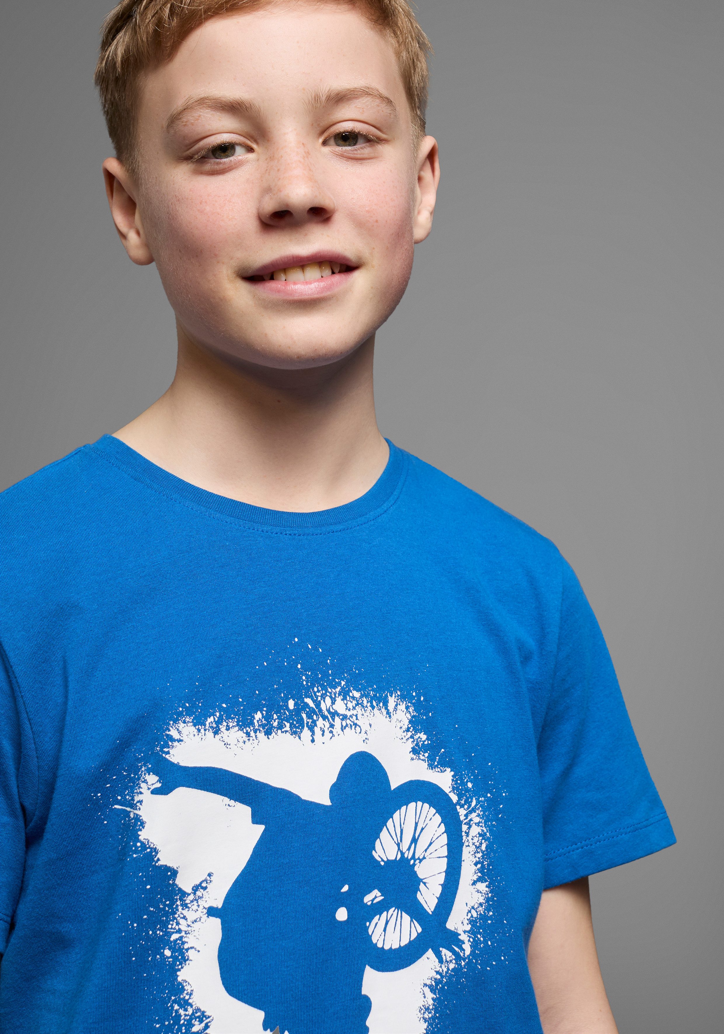 KIDSWORLD T-shirt Met casual print: BIKER Korte mouwen, bedrukt, ronde hals, van katoen