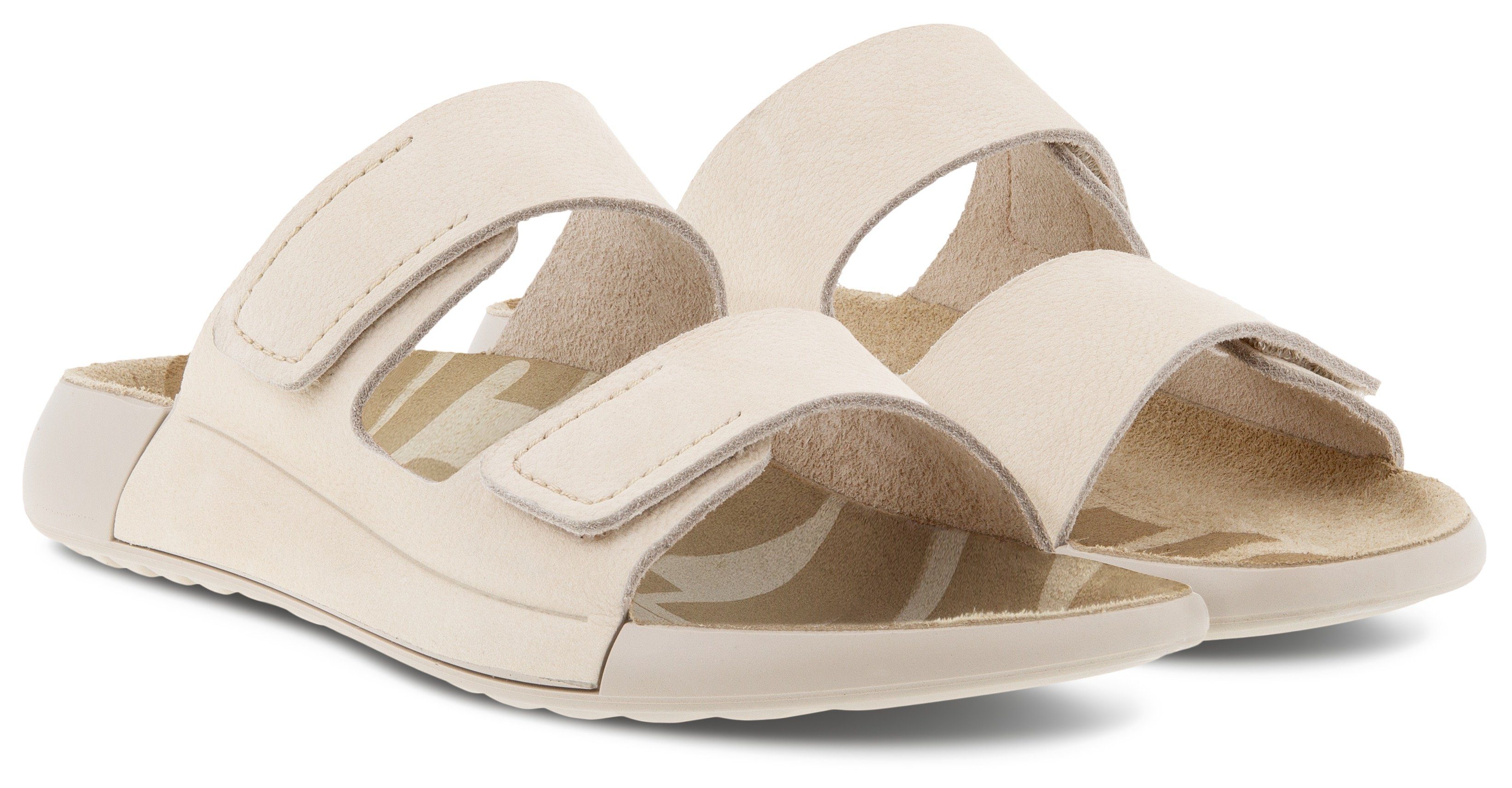 Ecco Slippers Cozmo W zomerschoen, slippers met twee klittenbandsluitingen