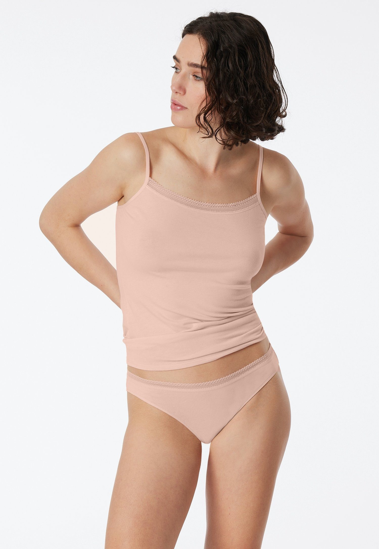 Schiesser Rio-slip Cotton Lace met feminin kantband aan de taille (2 stuks, Set van 2)