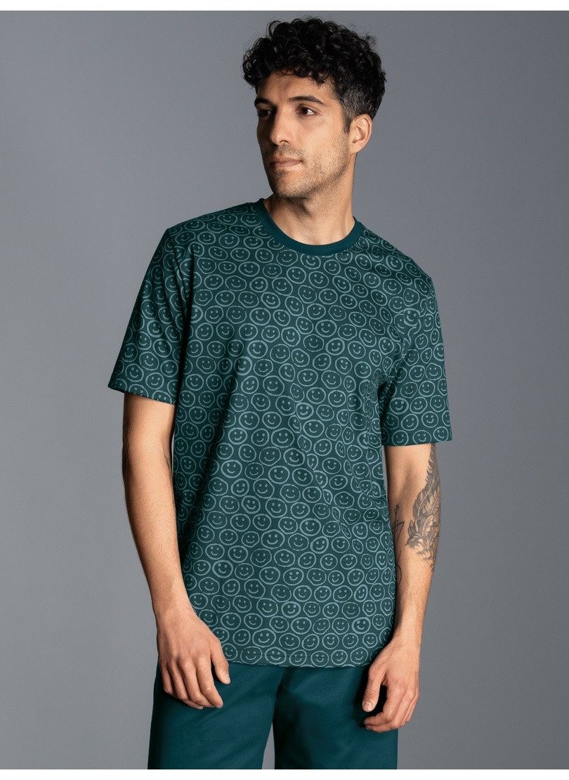 Trigema T-shirt TRIGEMA T-shirt met vriendelijk smiley-motief (1-delig)