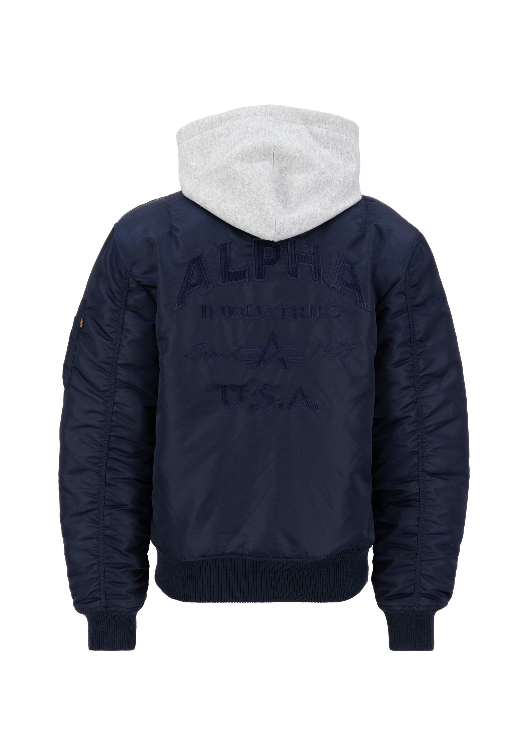 Alpha Industries Bomberjack MA-1 Zip Hood Back EMB
