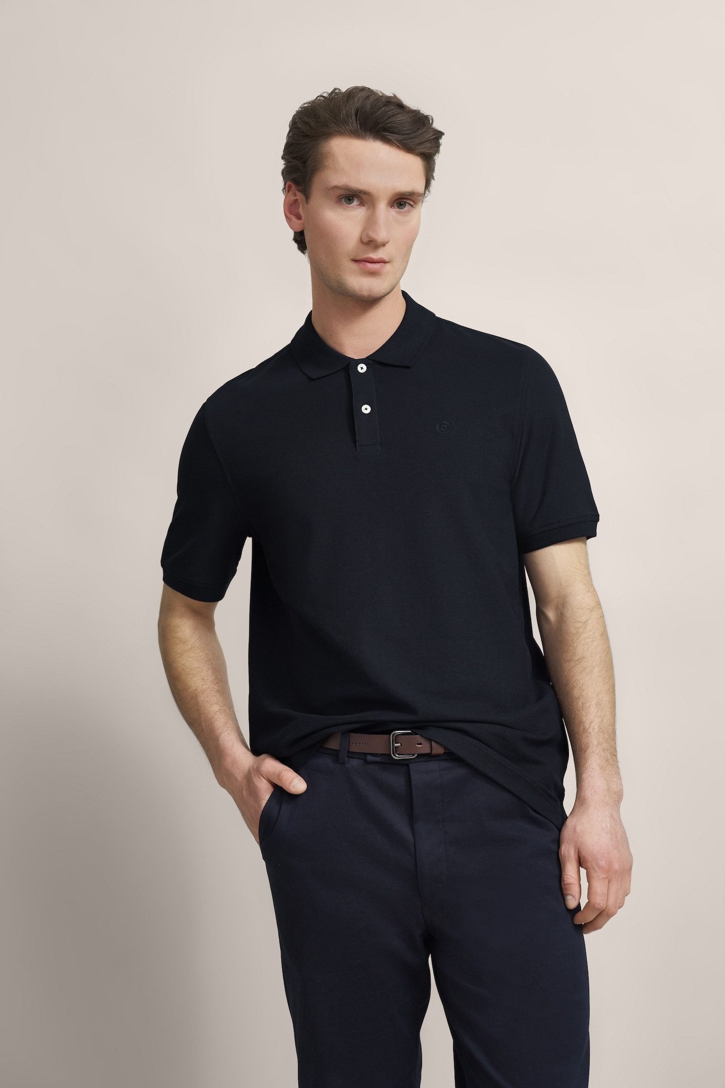 Bugatti Poloshirt met aansluitende pasvorm heren t-shirts maat L blauw
