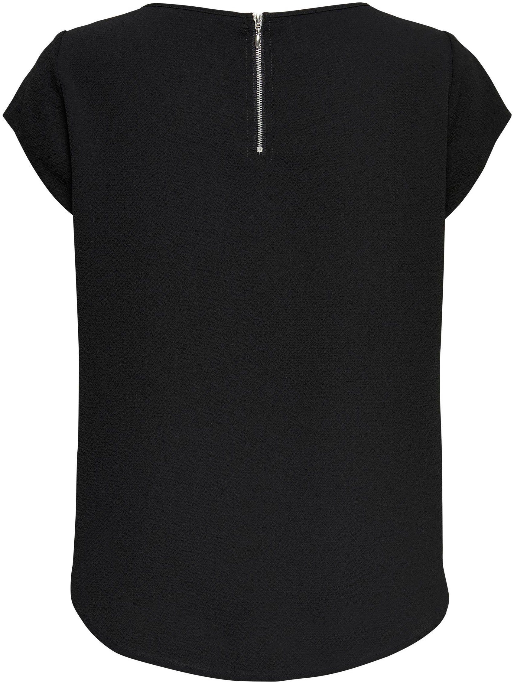 Only Blouse met korte mouwen ONLVIC S/S SOLID TOP NOOS PTM