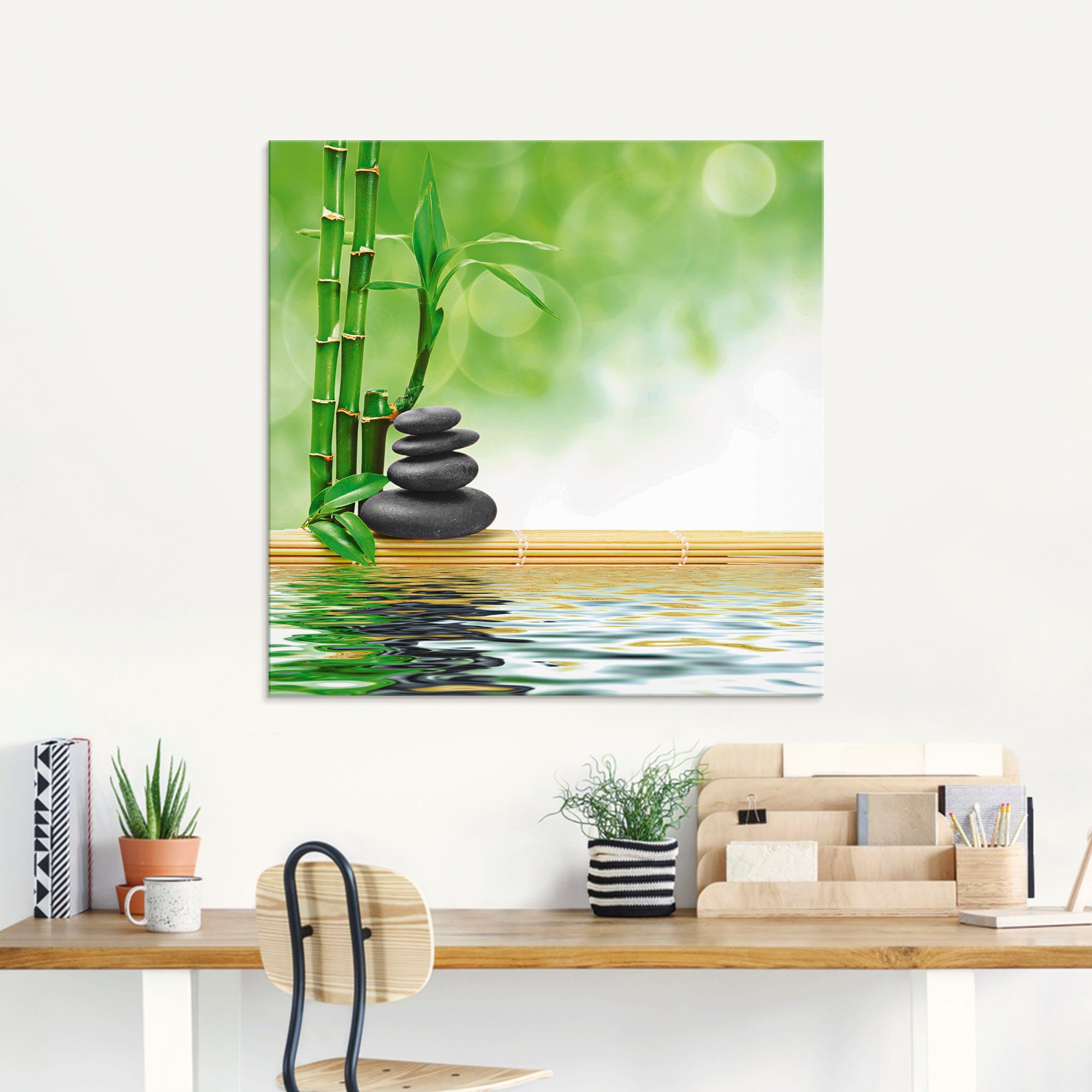 Artland Print op glas Spa concept zen basaltstenen