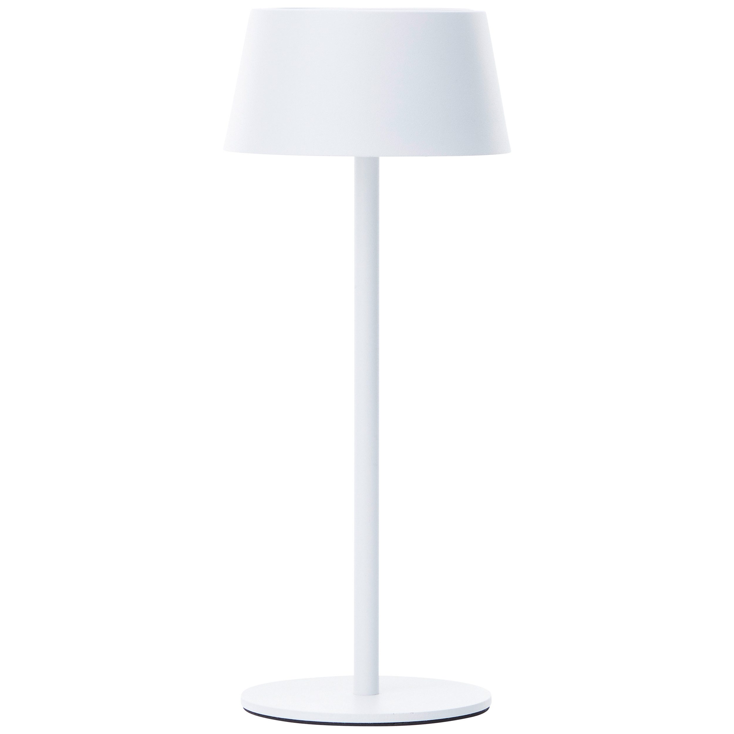 Brilliant Leuchten Led-tafellamp voor buiten Picco Solar en oplaadbaar via USB, 30 cm, 300 lm, 3000 K, IP44, metaal, wit