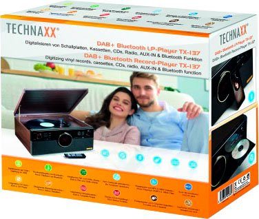 Technaxx Multifunctionele speler DAB+ Bluetooth LP-Player TX-137