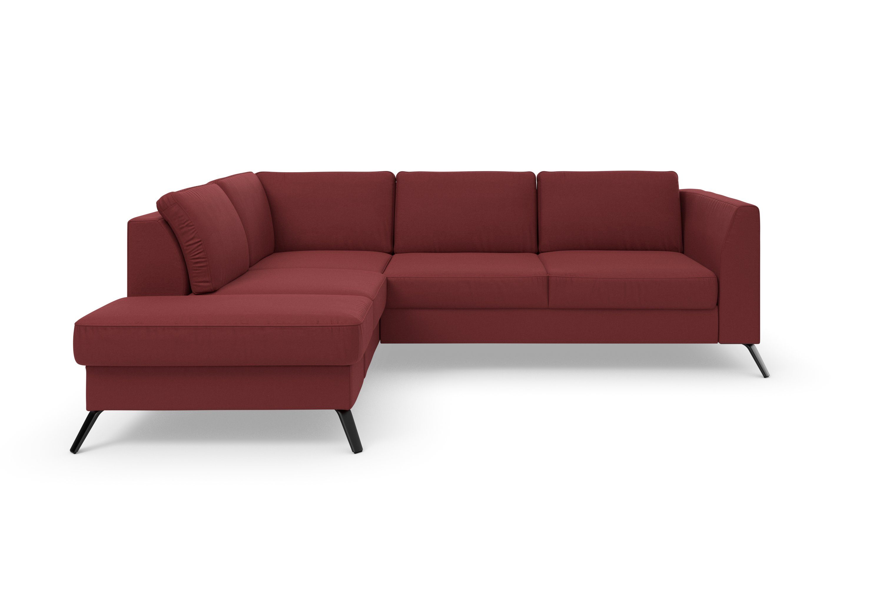 sit&more Hoekbank Olsen L-vorm inclusief zitdiepteverstelling, naar keuze met slaapfunctie, 15 cm hoog
