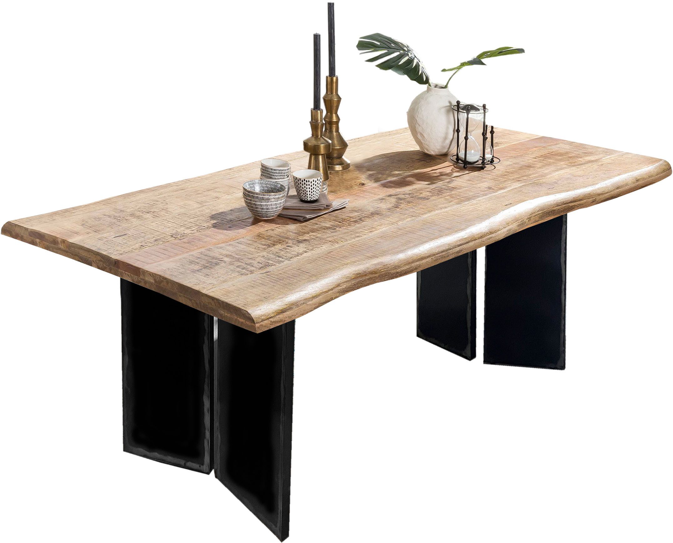 INOSIGN Tafel met hout met boomrand alsof gegroeid (1 stuk)