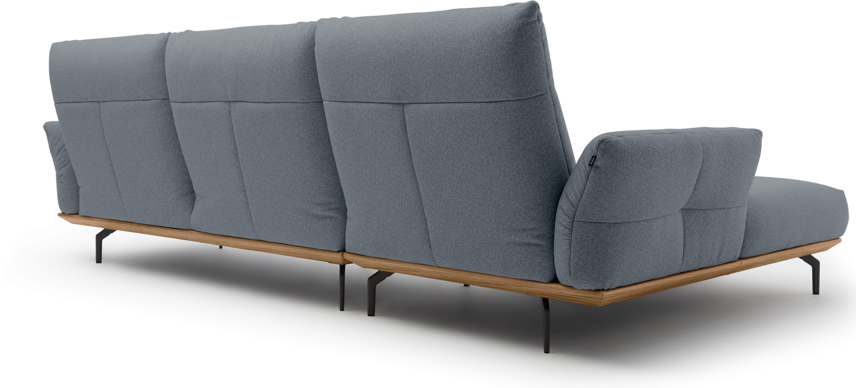Creation BY ROLF BENZ Hoekbank Hs.460 Sokkel in walnotenhout, onderstel in umbra grijs, breedte 318 cm