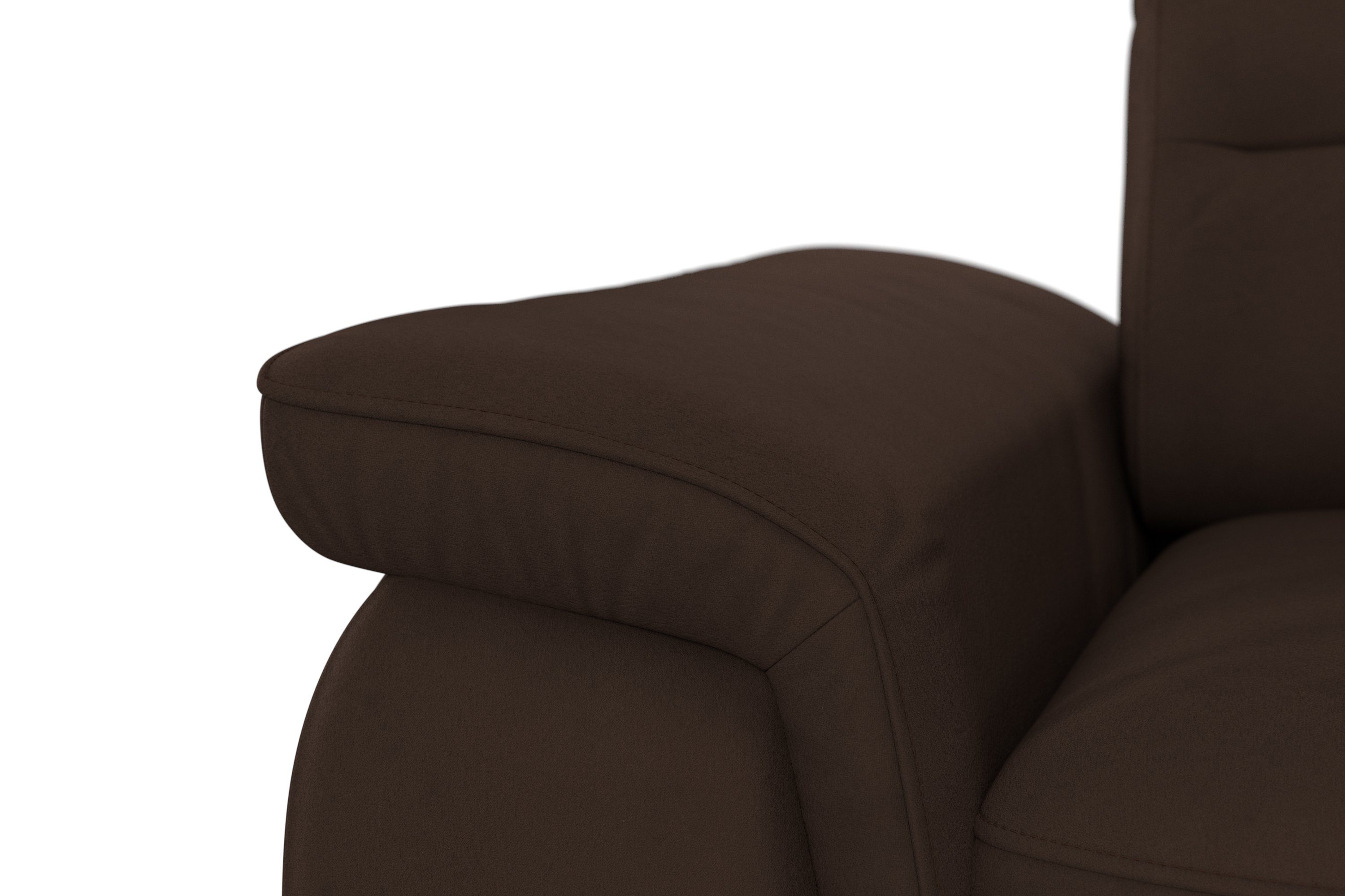 sit&more Hoekbank Sinatra L-vorm optioneel met verstelbare hoofdsteun en armleuning, metalen poten