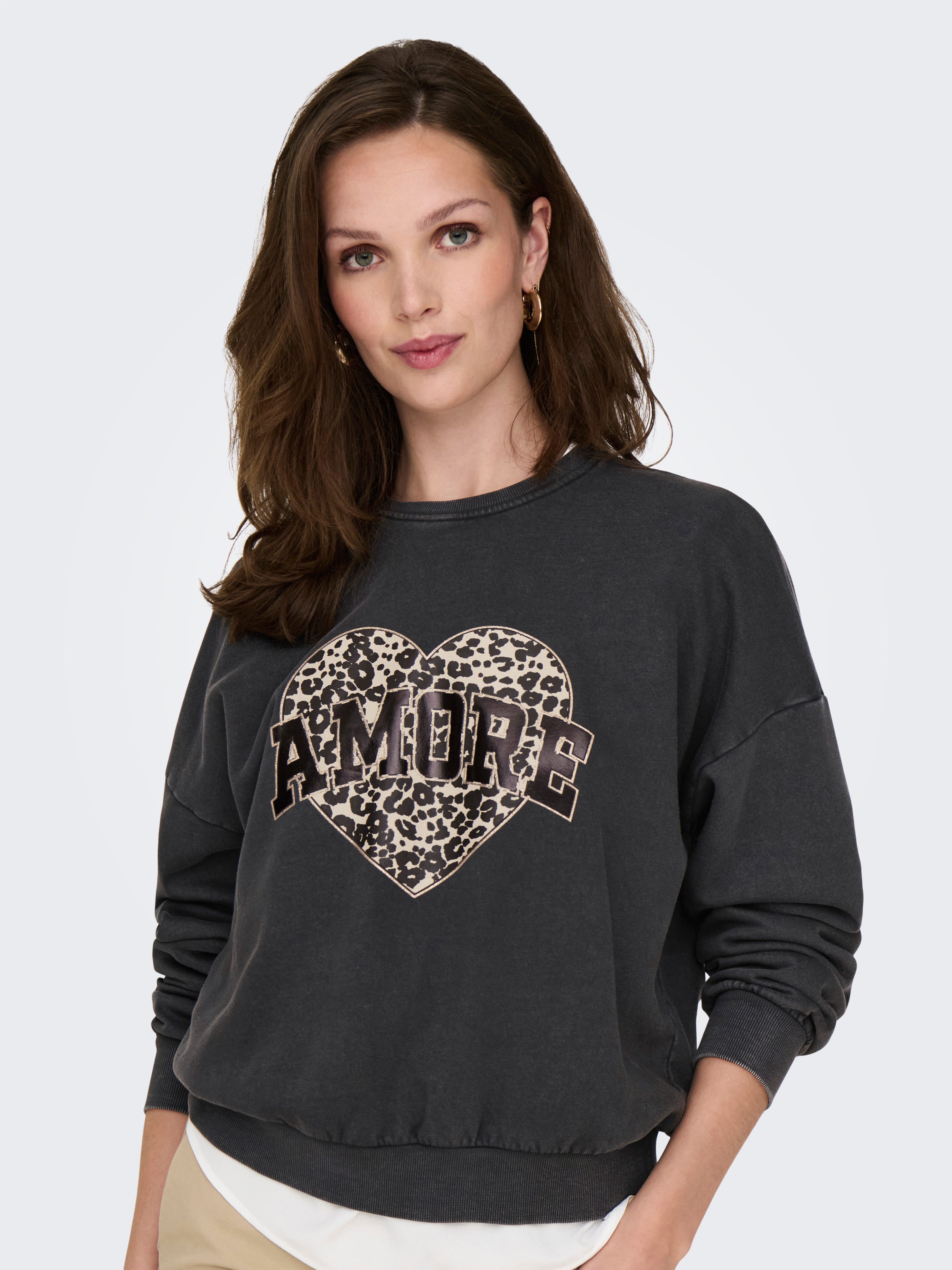 Only Sweatshirt ONLLAUREN L/S LEO O-NECK CC SWT