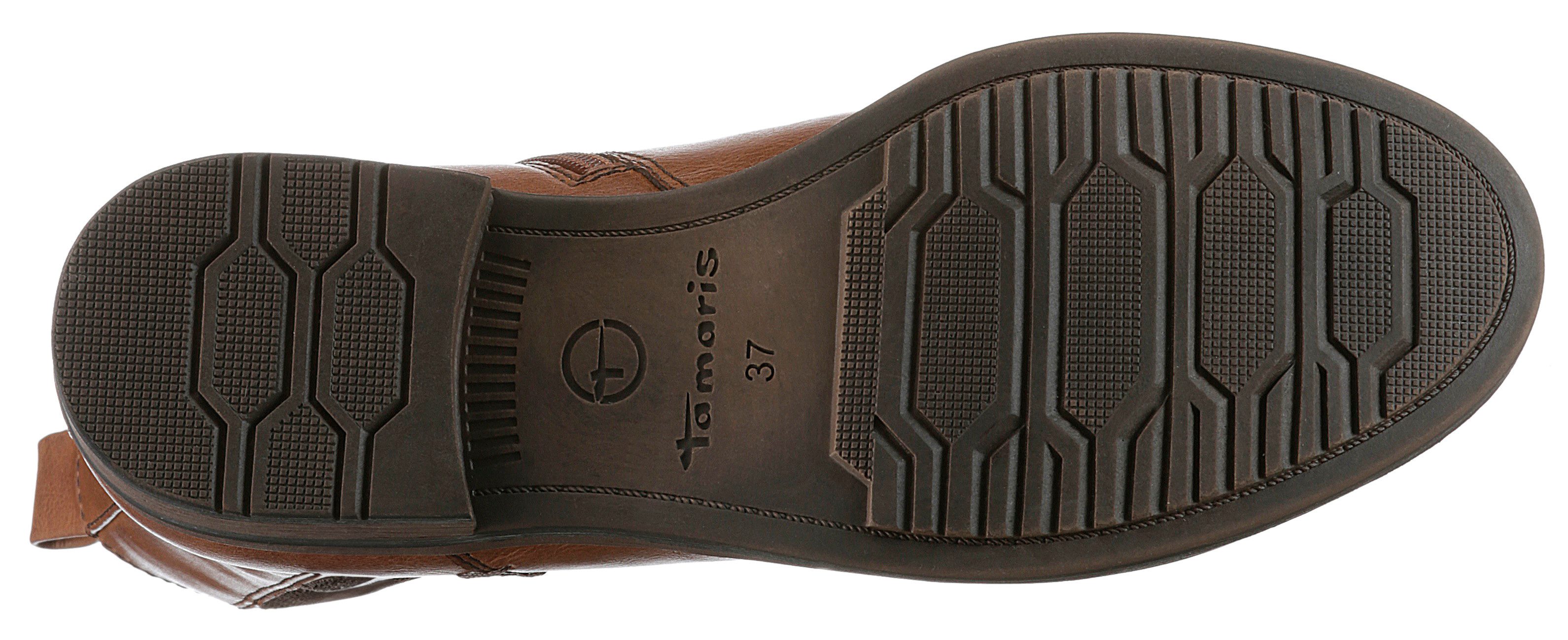 Tamaris Chelsea-boots hakken, enkellaars, zakelijke schoen met t-logo-decoratie
