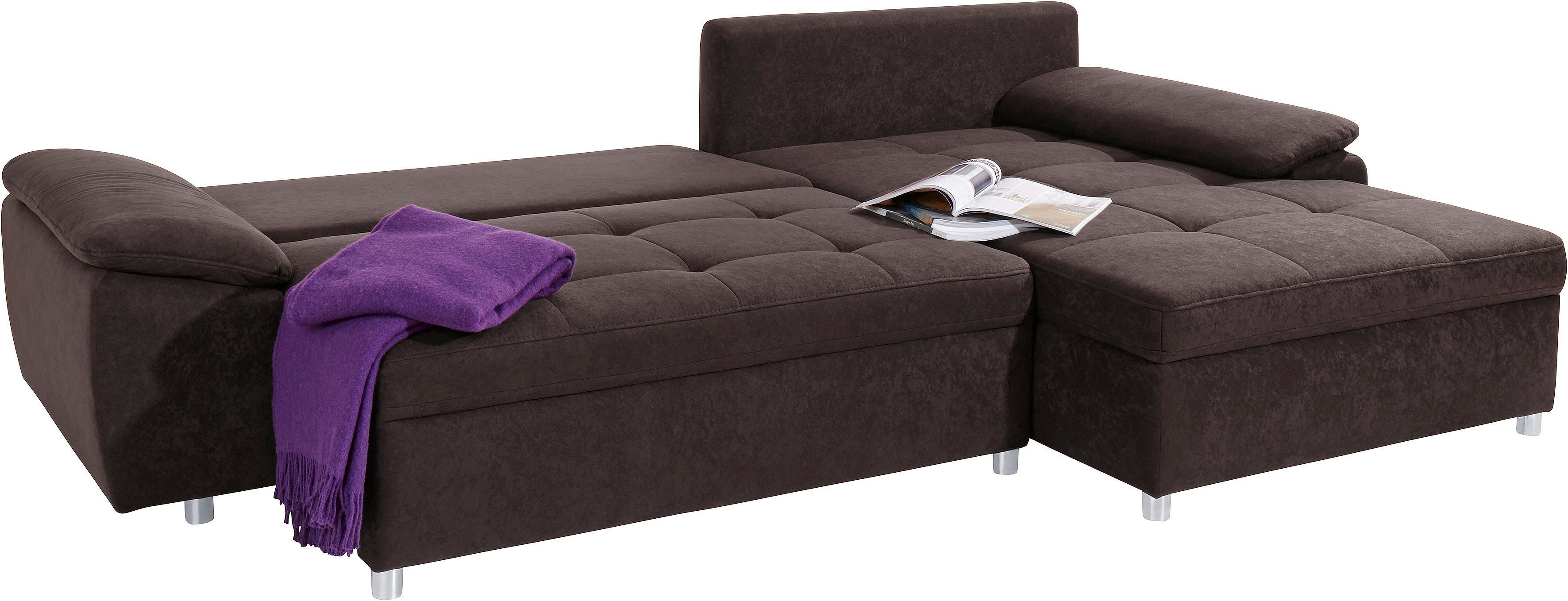 sit&more Hoekbank Labene L-vorm naar keuze met slaapfunctie en bedkist, ook als xxl-variant