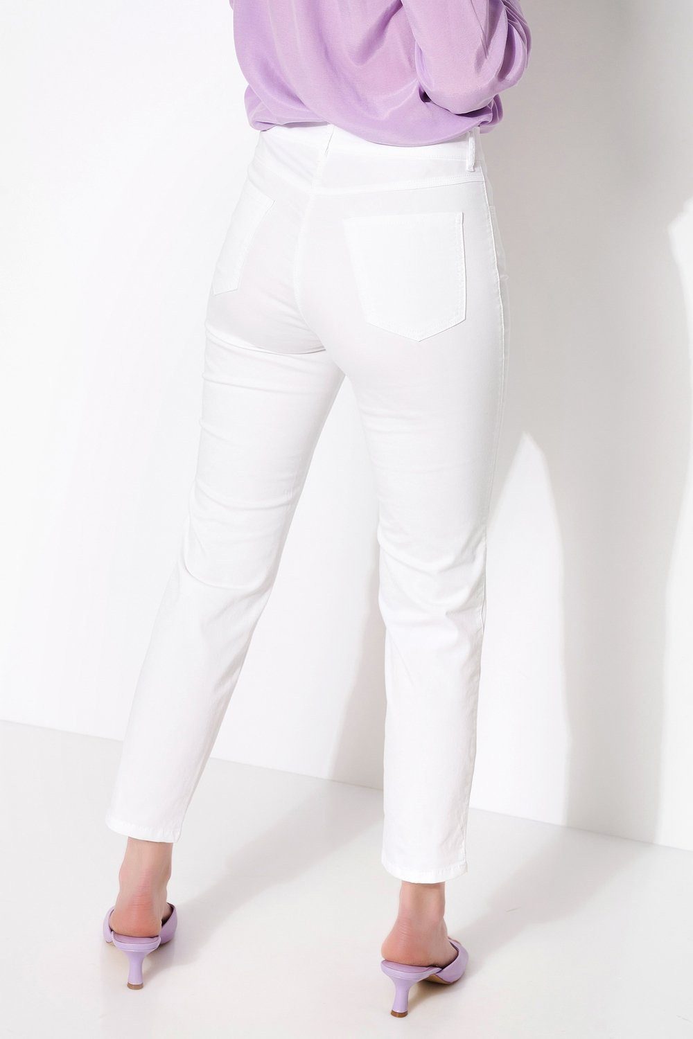 TONI 7/8 jeans gesplitst, met stretch