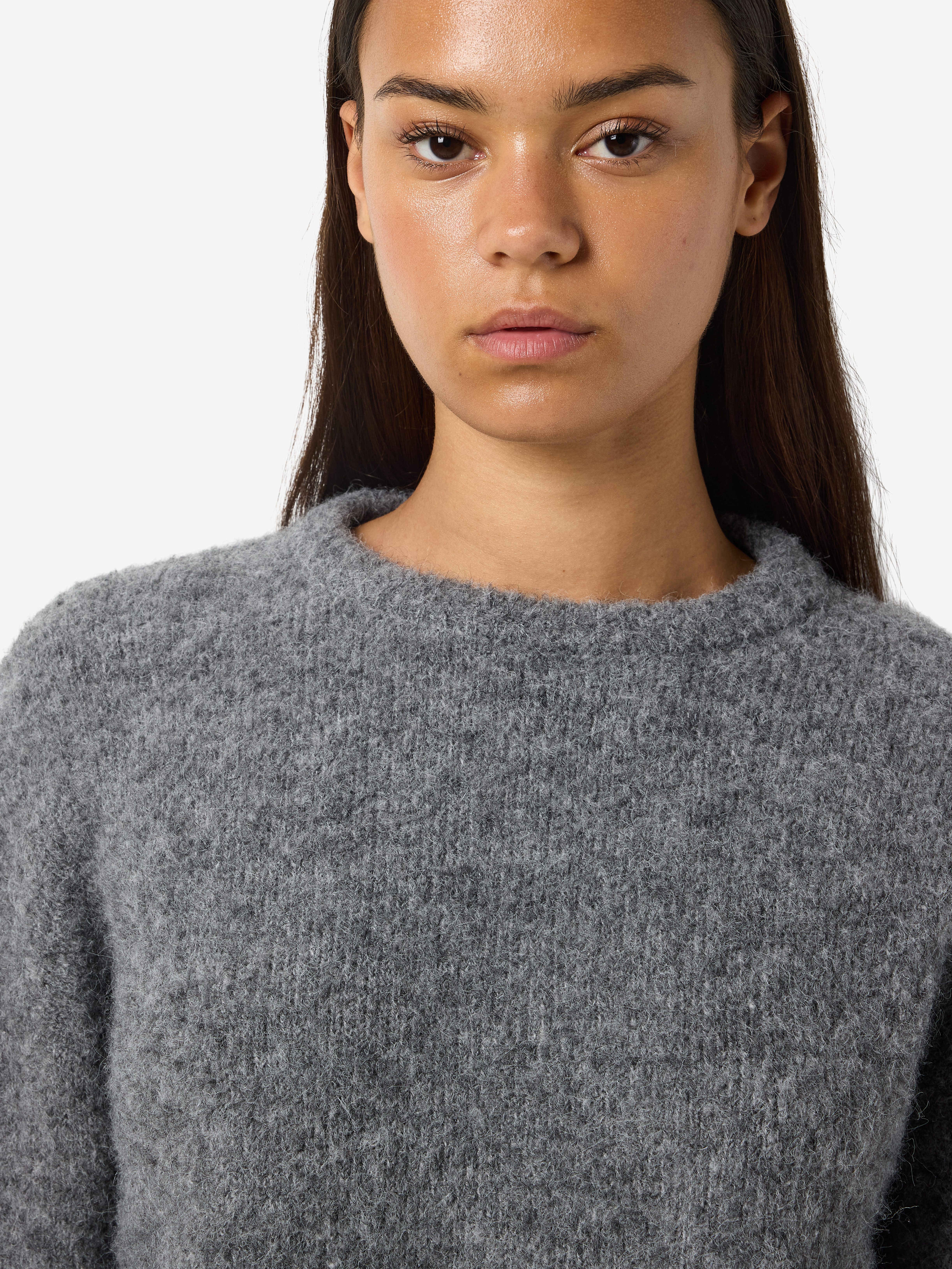 Noisy may Trui met ronde hals NMDOLLY L/S O-NECK KNIT FWD NOOS