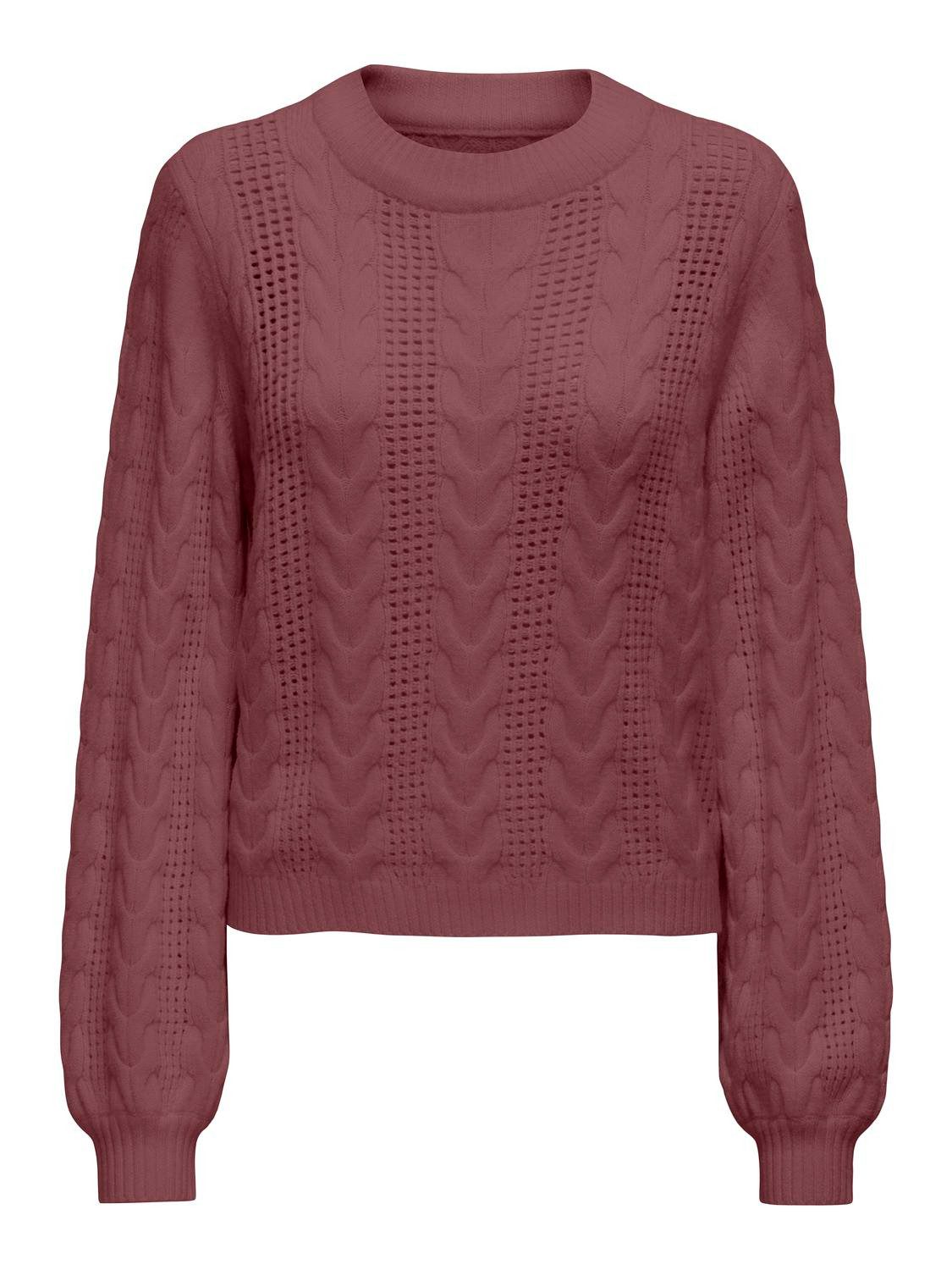 Only Trui met ronde hals ONLRUBINA LS CABLE O-NECK KNT NOOS