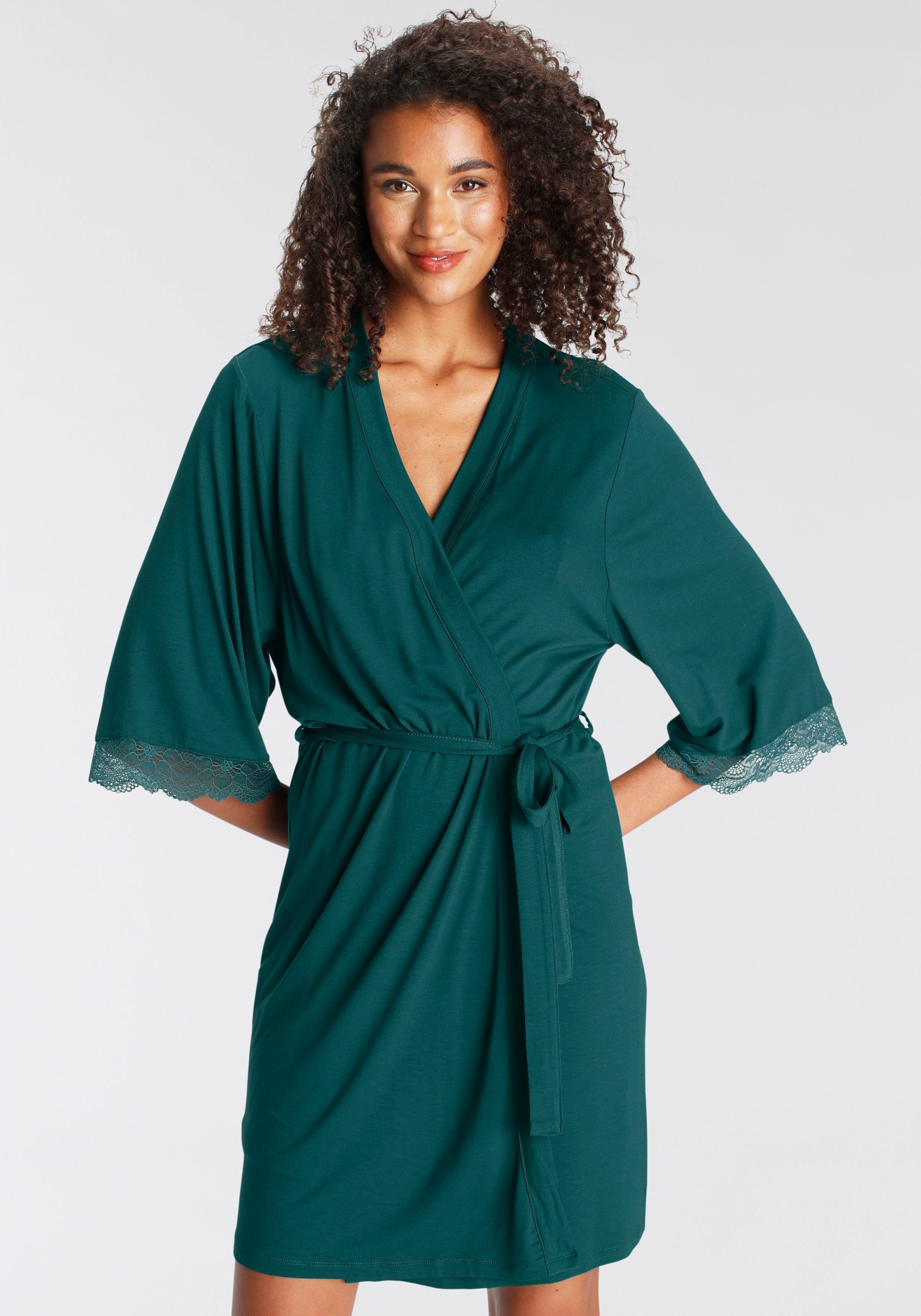 Lascana Kimono met kanten details