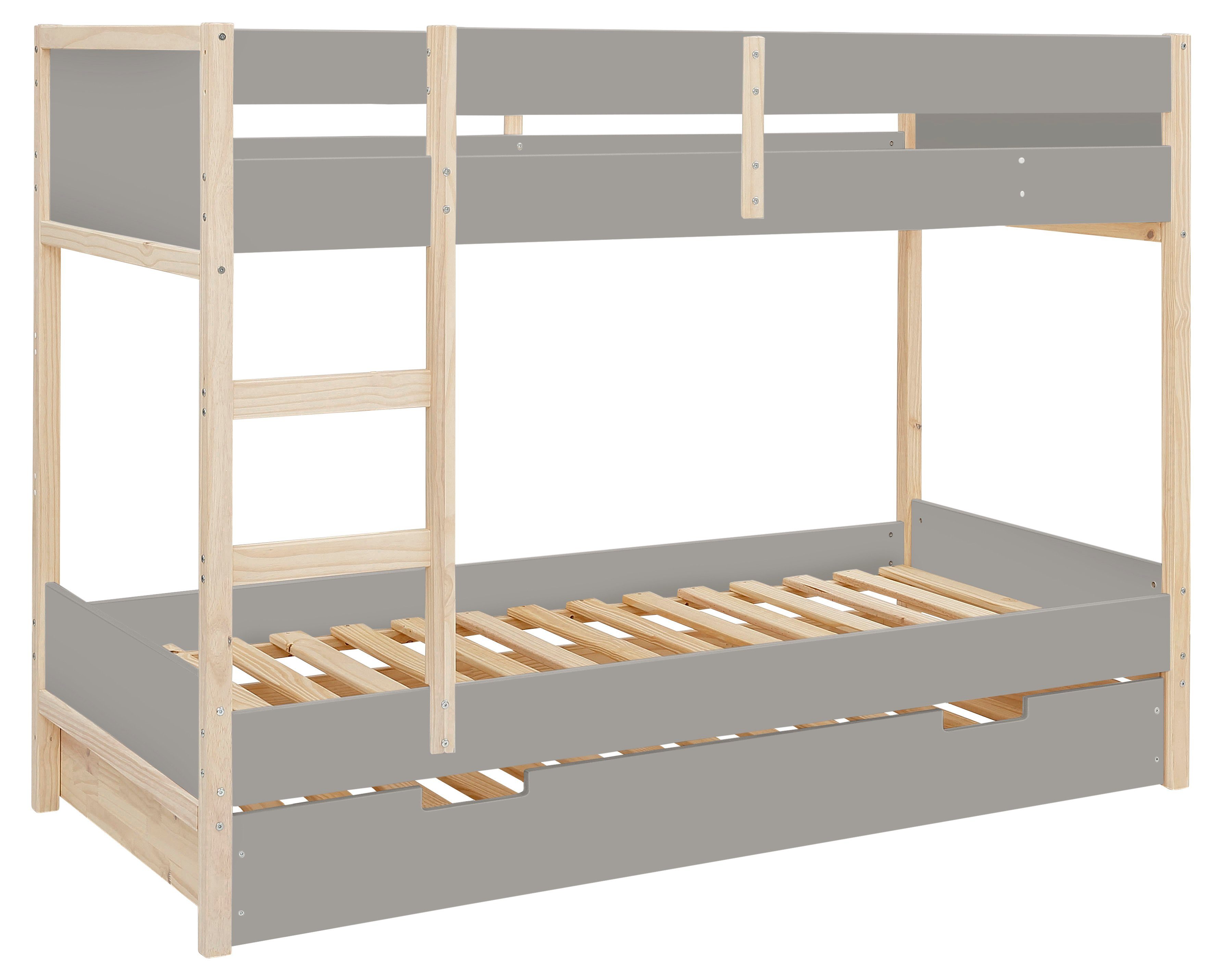 Lüttenhütt Stapelbed Janne Grenenhout, stapelbed, inclusief houten ladder, ligoppervlak 90x200 cm