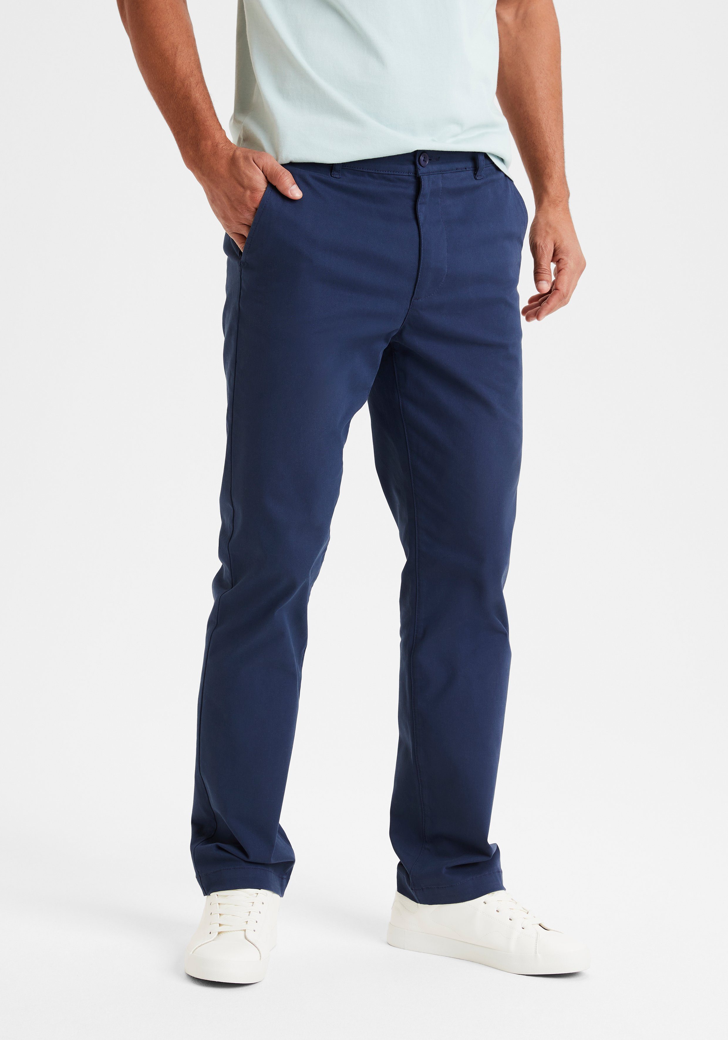 H.I.S Chino Regular fit lange broek, van elastische katoenkwaliteit